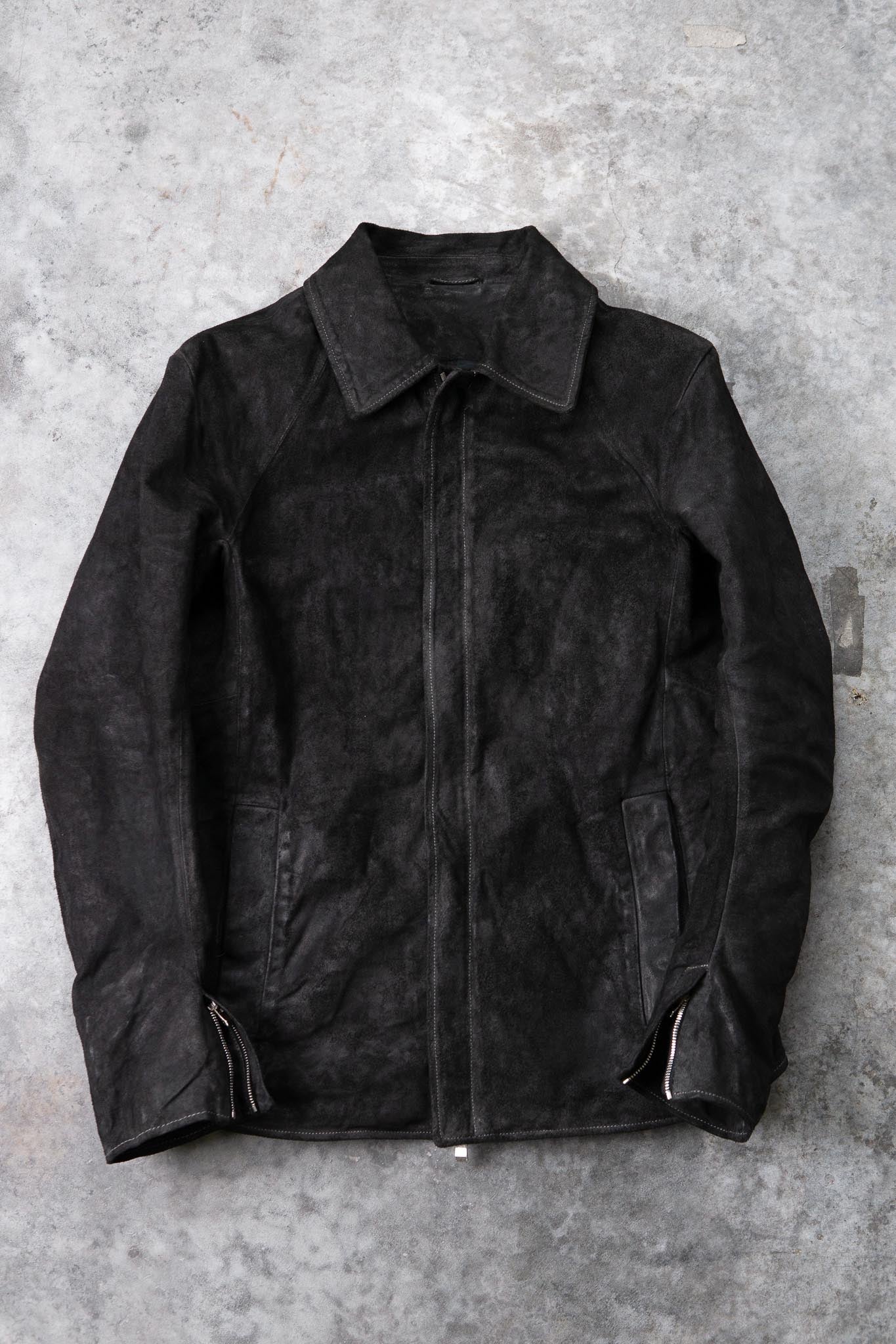 HORSE LEATHER SHIRT COLLAR ZIP BLOUSON LINED JB-6 TYPE 2