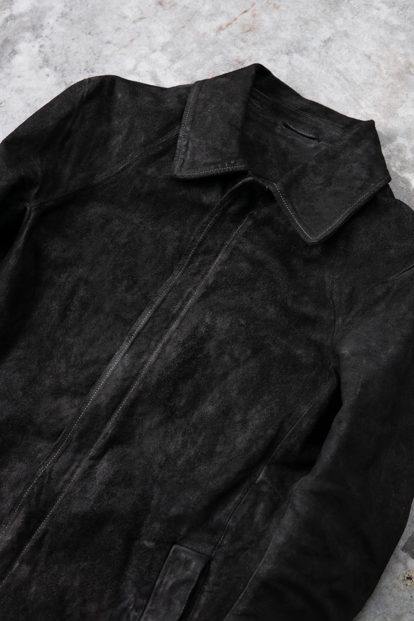 HORSE LEATHER SHIRT COLLAR ZIP BLOUSON LINED JB-6 TYPE 2