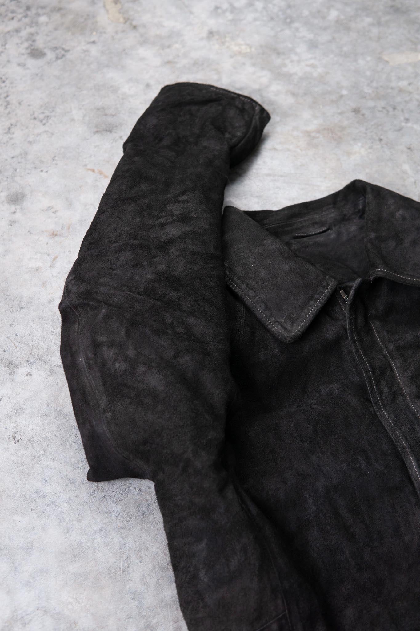 HORSE LEATHER SHIRT COLLAR ZIP BLOUSON LINED JB-6 TYPE 2