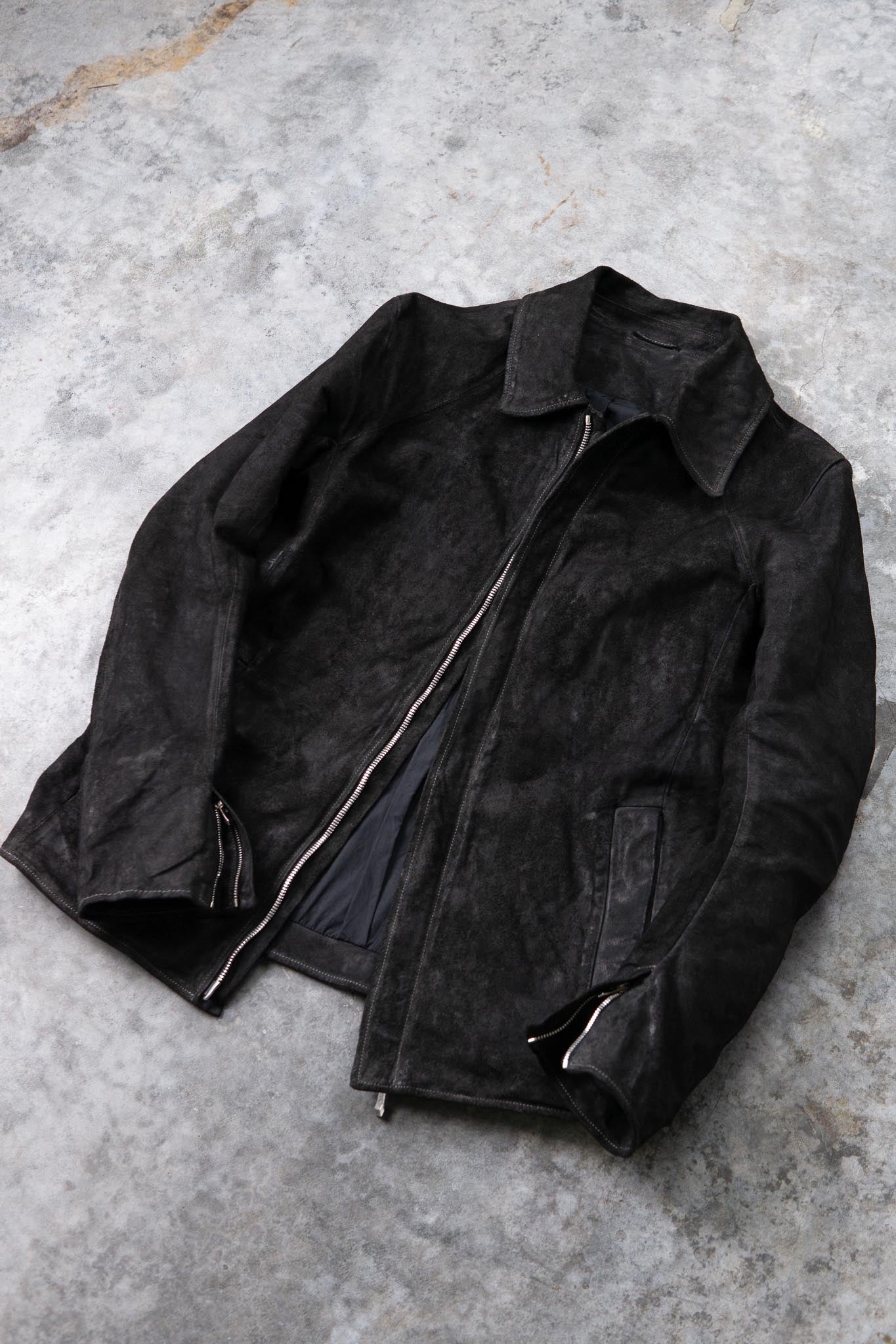 HORSE LEATHER SHIRT COLLAR ZIP BLOUSON LINED JB-6 TYPE 2