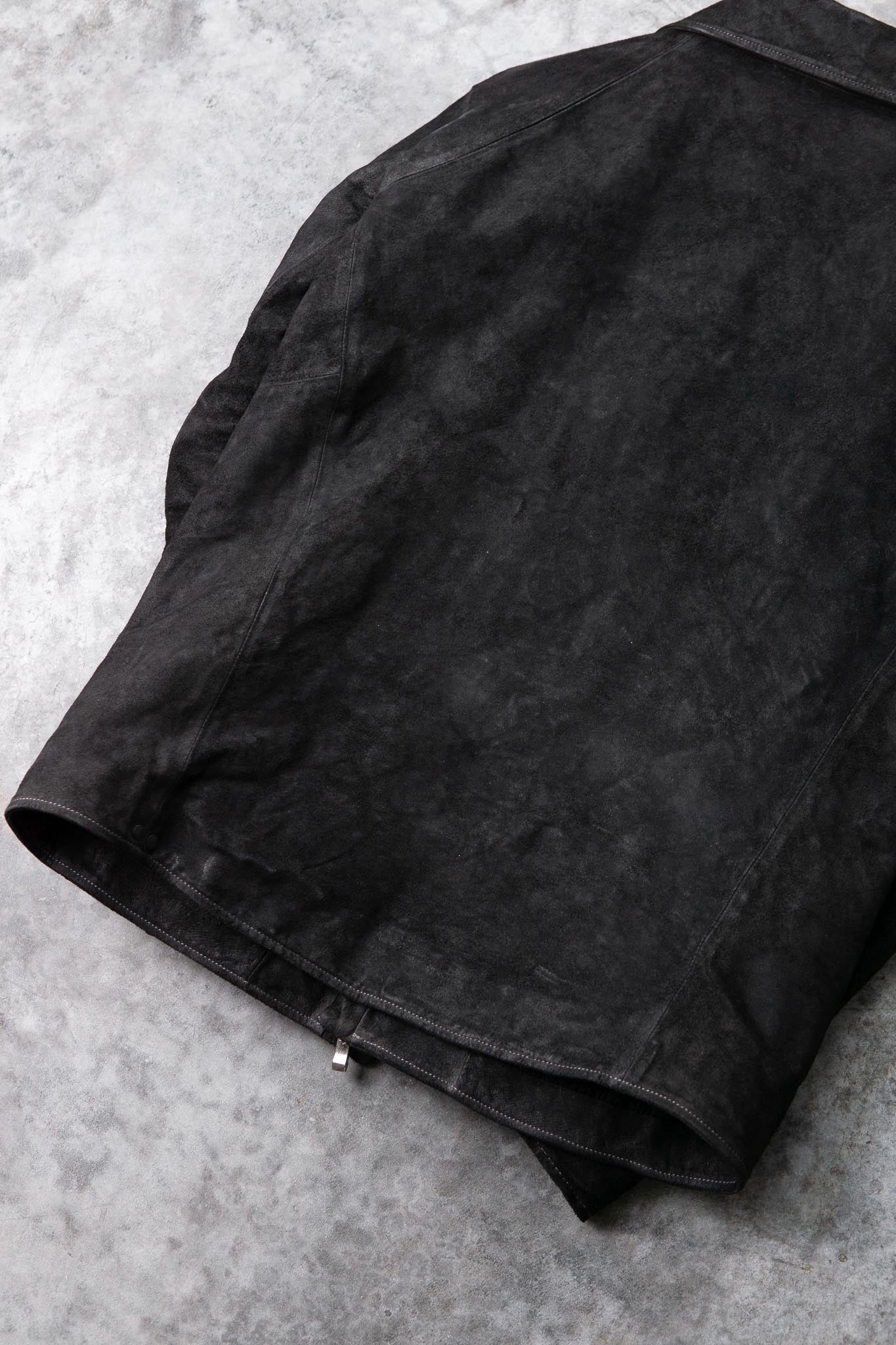 HORSE LEATHER SHIRT COLLAR ZIP BLOUSON LINED JB-6 TYPE 2