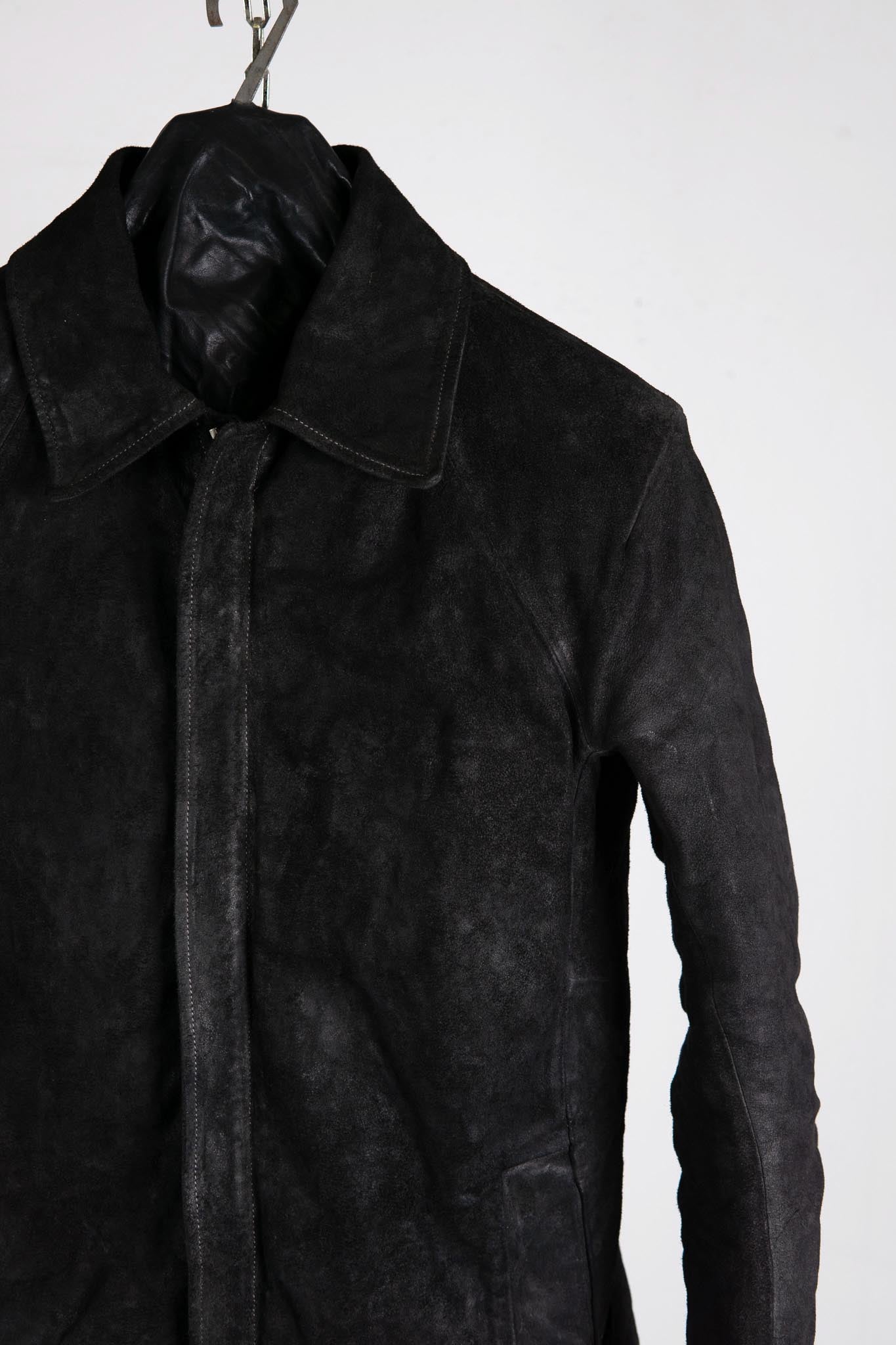 HORSE LEATHER SHIRT COLLAR ZIP BLOUSON LINED JB-6 TYPE 2