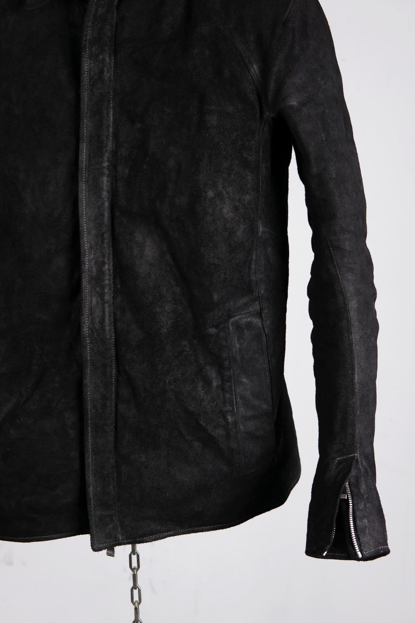 HORSE LEATHER SHIRT COLLAR ZIP BLOUSON LINED JB-6 TYPE 2