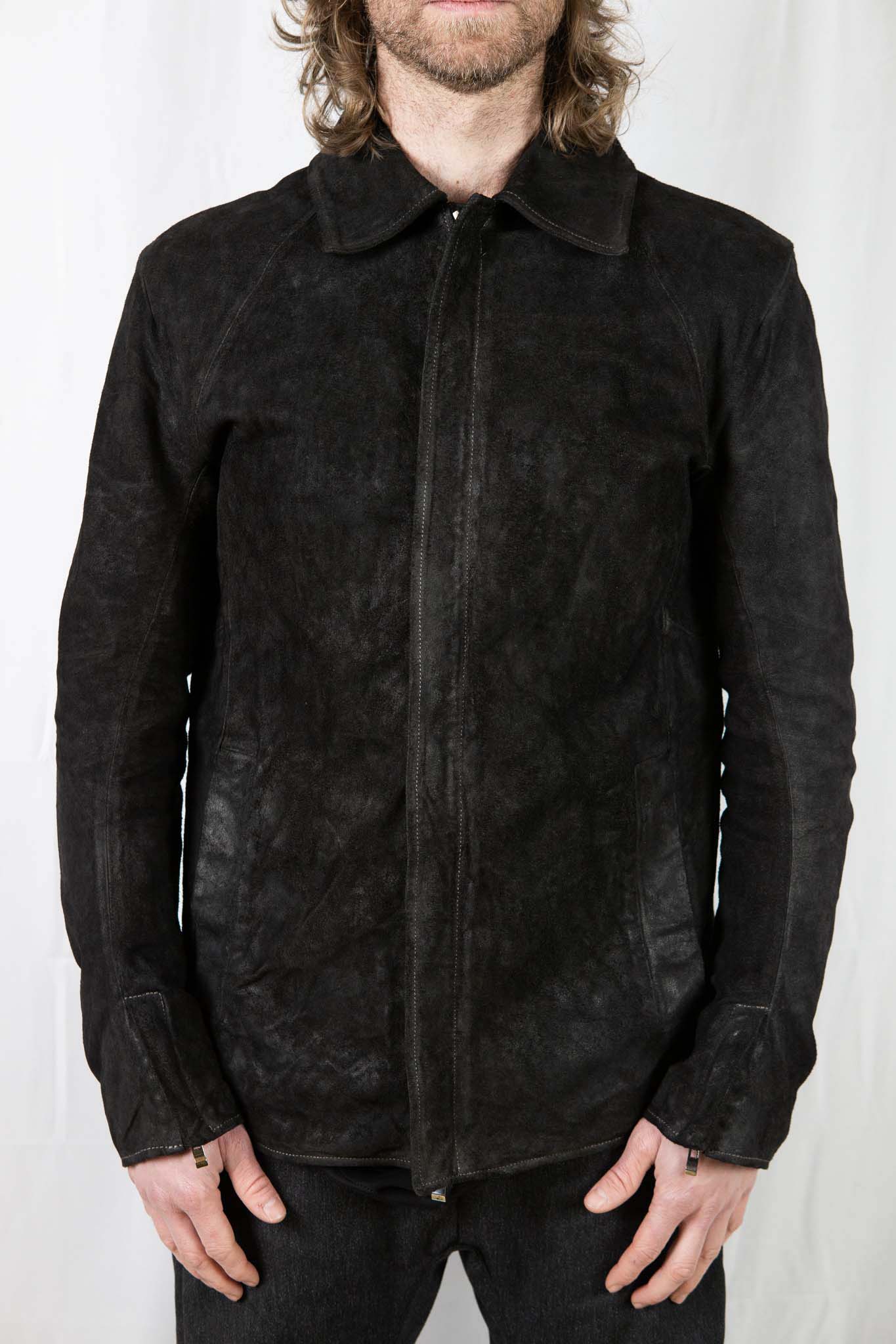HORSE LEATHER SHIRT COLLAR ZIP BLOUSON LINED JB-6 TYPE 2
