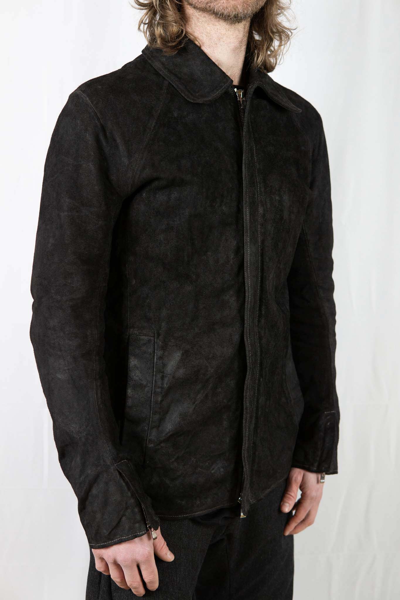 HORSE LEATHER SHIRT COLLAR ZIP BLOUSON LINED JB-6 TYPE 2