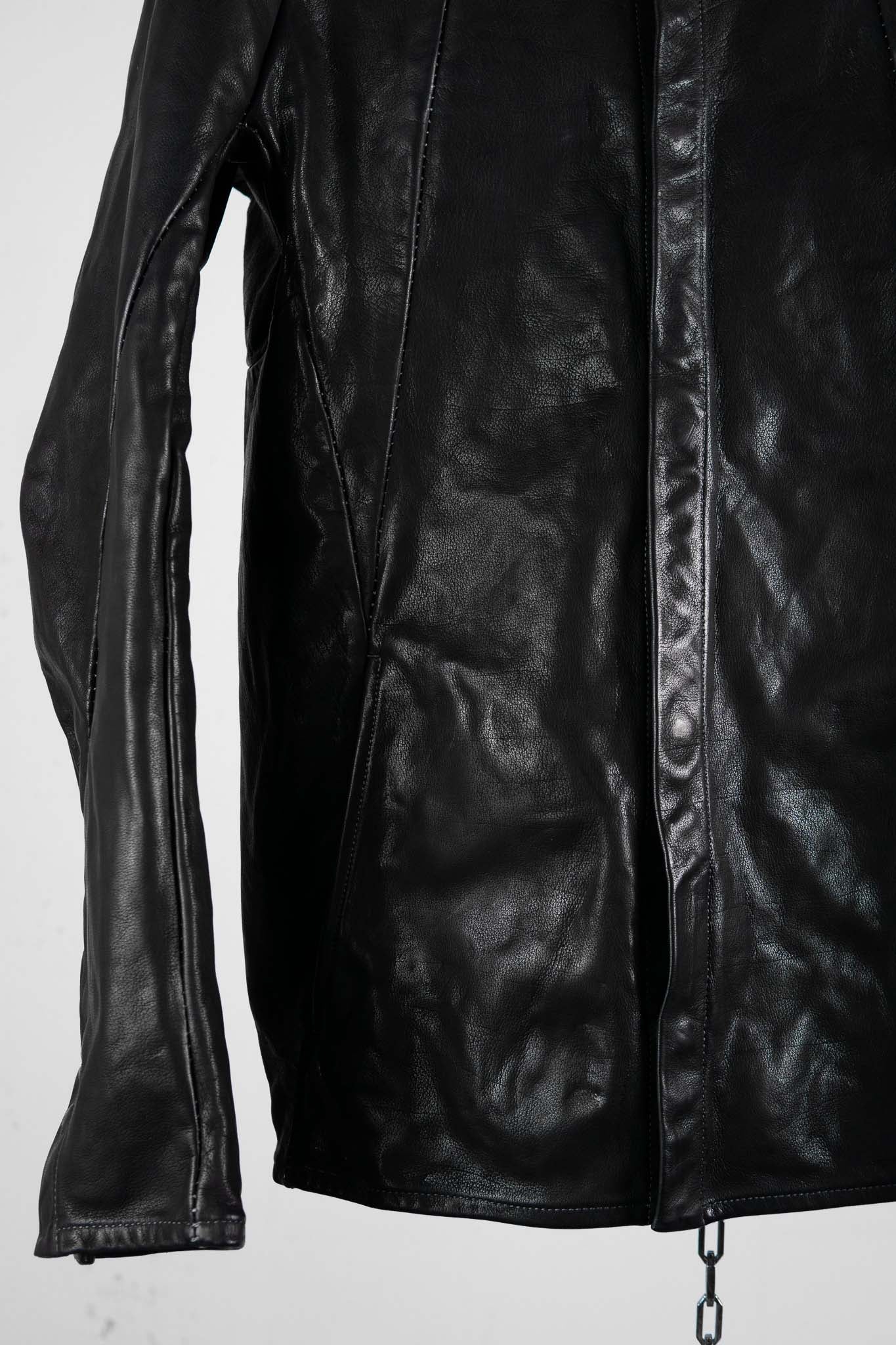 BUFFALO LEATHER STAND COLLAR MOTO UNLINED IM-1