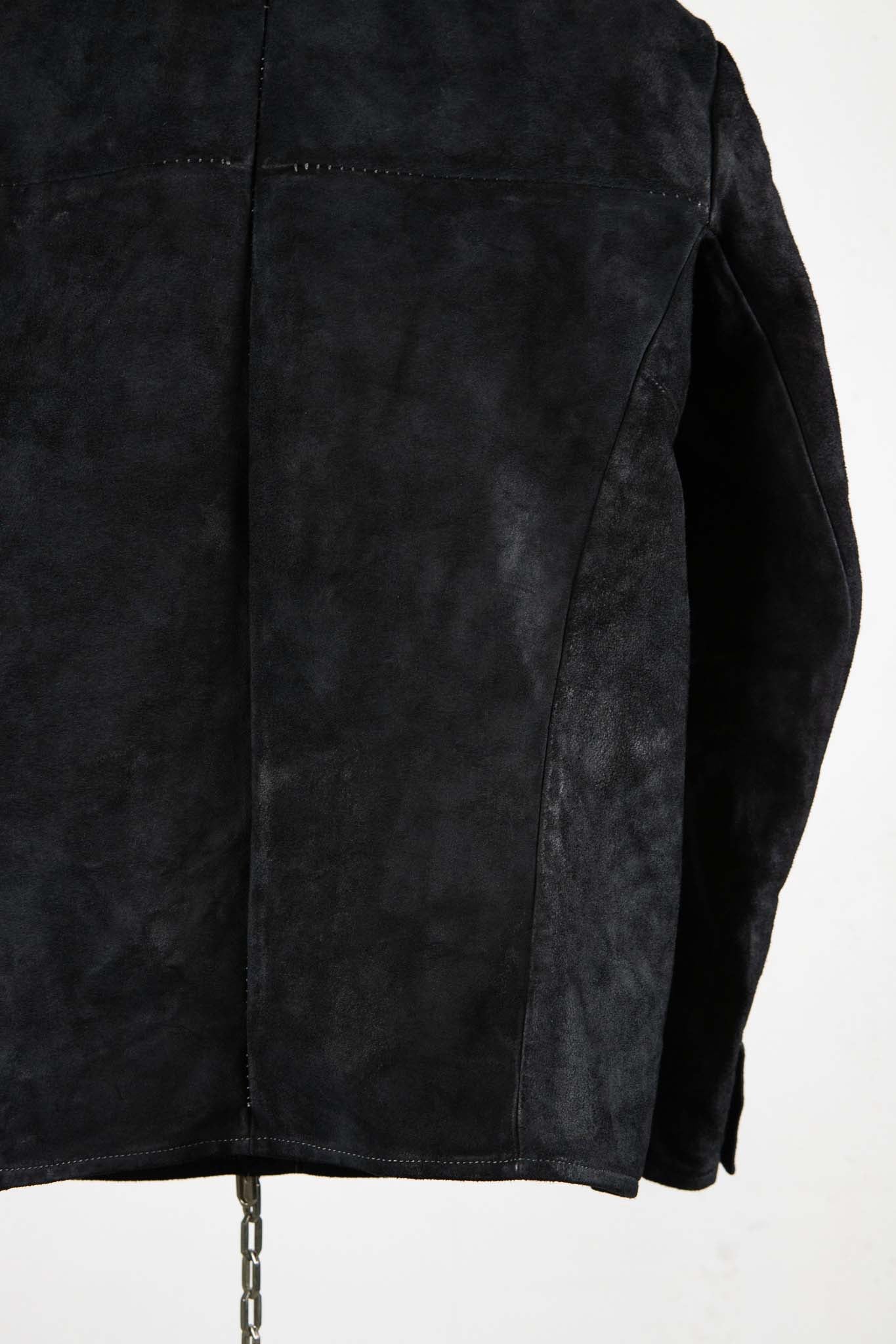 BUFFALO LEATHER STAND COLLAR MOTO UNLINED IM-1