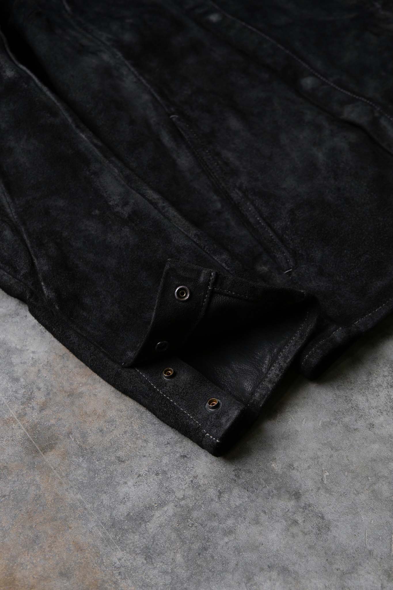 BUFFALO LEATHER STAND COLLAR MOTO UNLINED IM-1