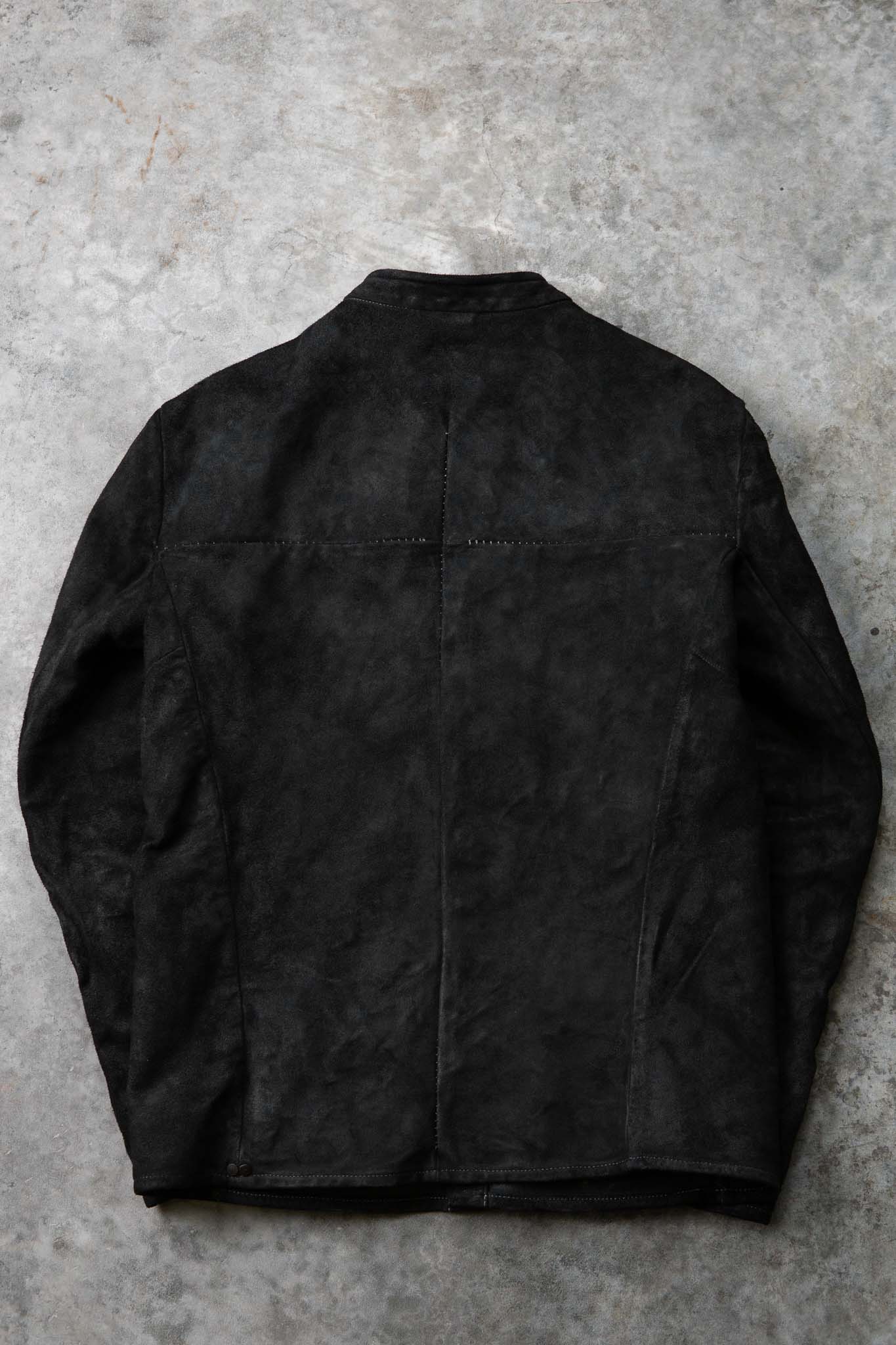 BUFFALO LEATHER STAND COLLAR MOTO UNLINED IM-1