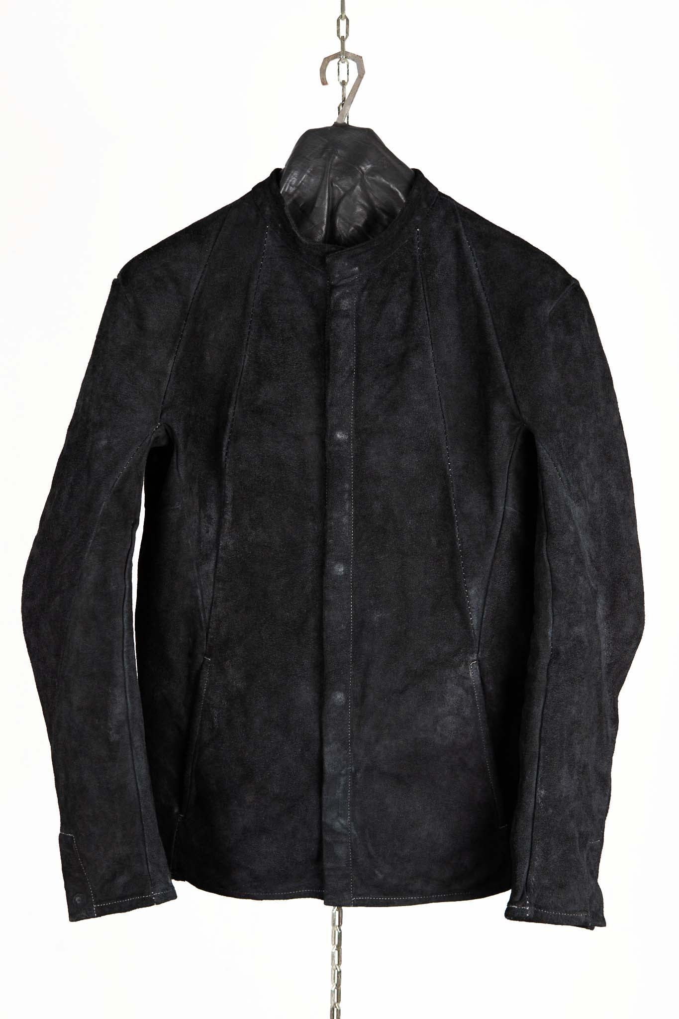 BUFFALO LEATHER STAND COLLAR MOTO UNLINED IM-1