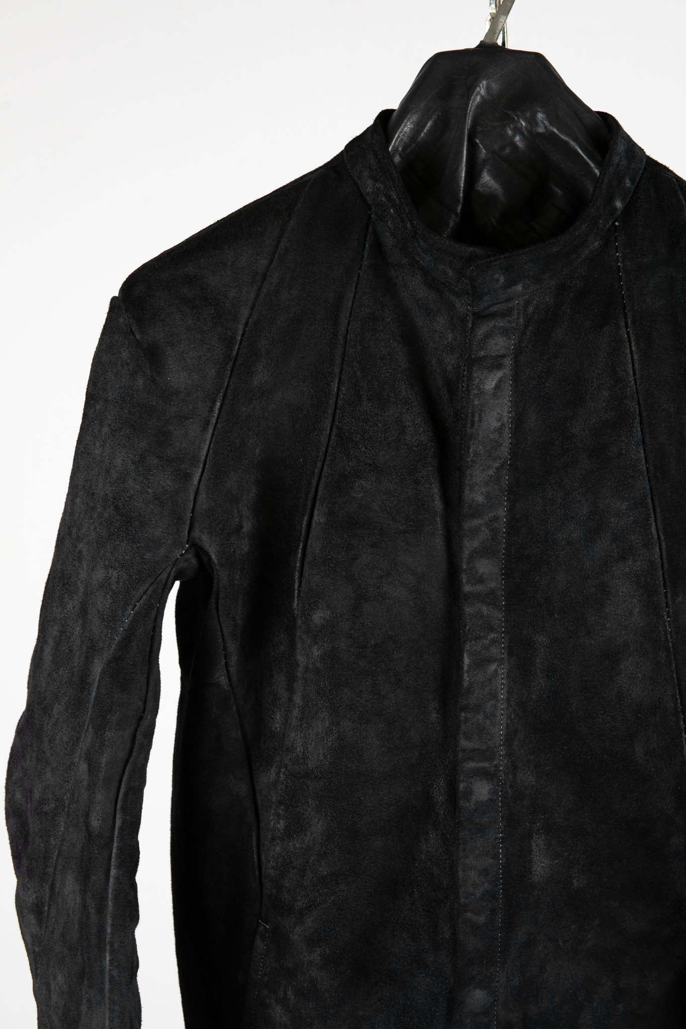 BUFFALO LEATHER STAND COLLAR MOTO UNLINED IM-1