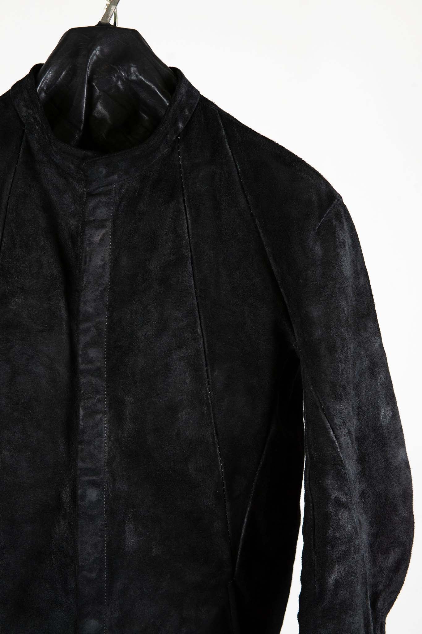 BUFFALO LEATHER STAND COLLAR MOTO UNLINED IM-1