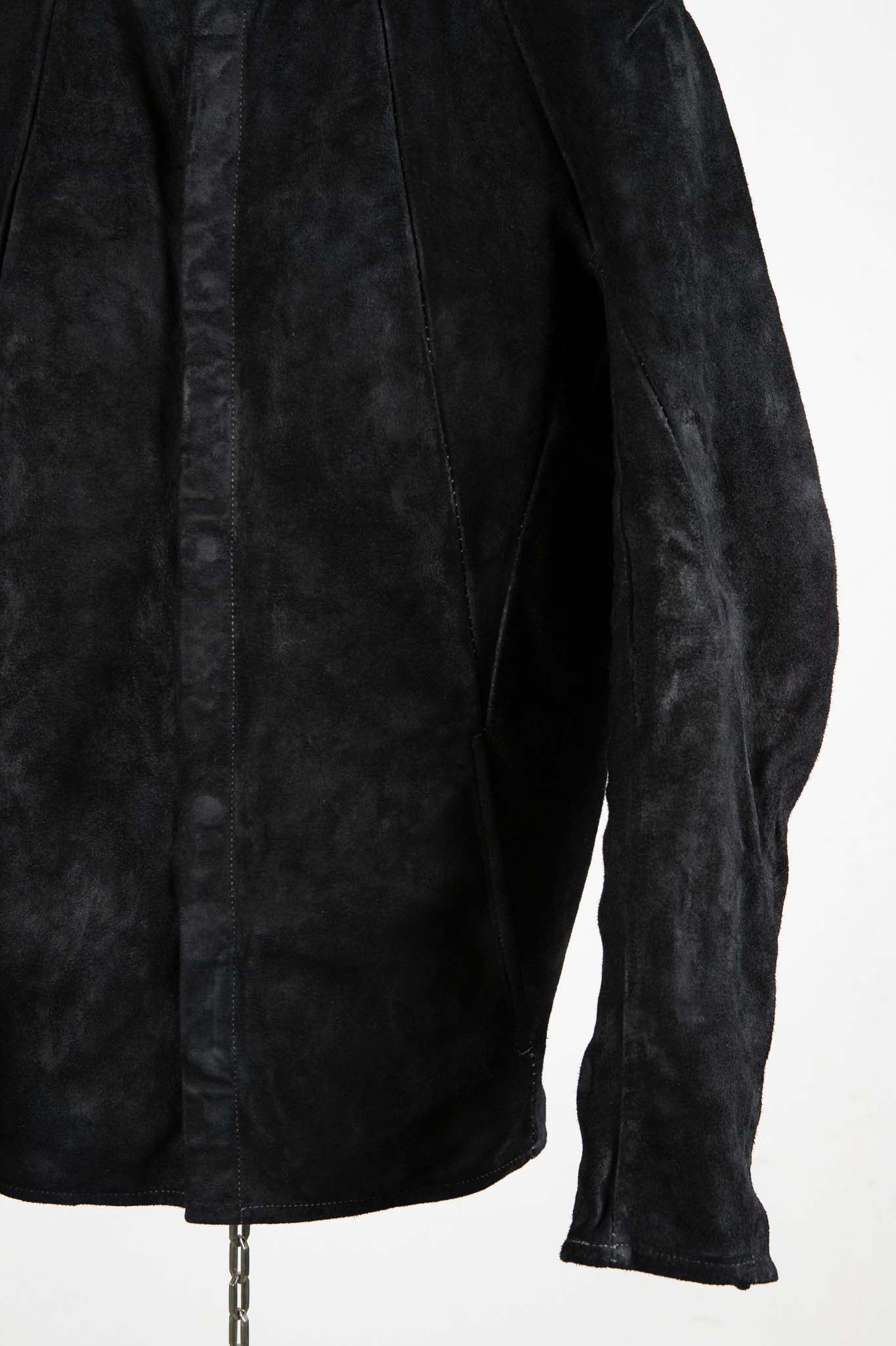 BUFFALO LEATHER STAND COLLAR MOTO UNLINED IM-1