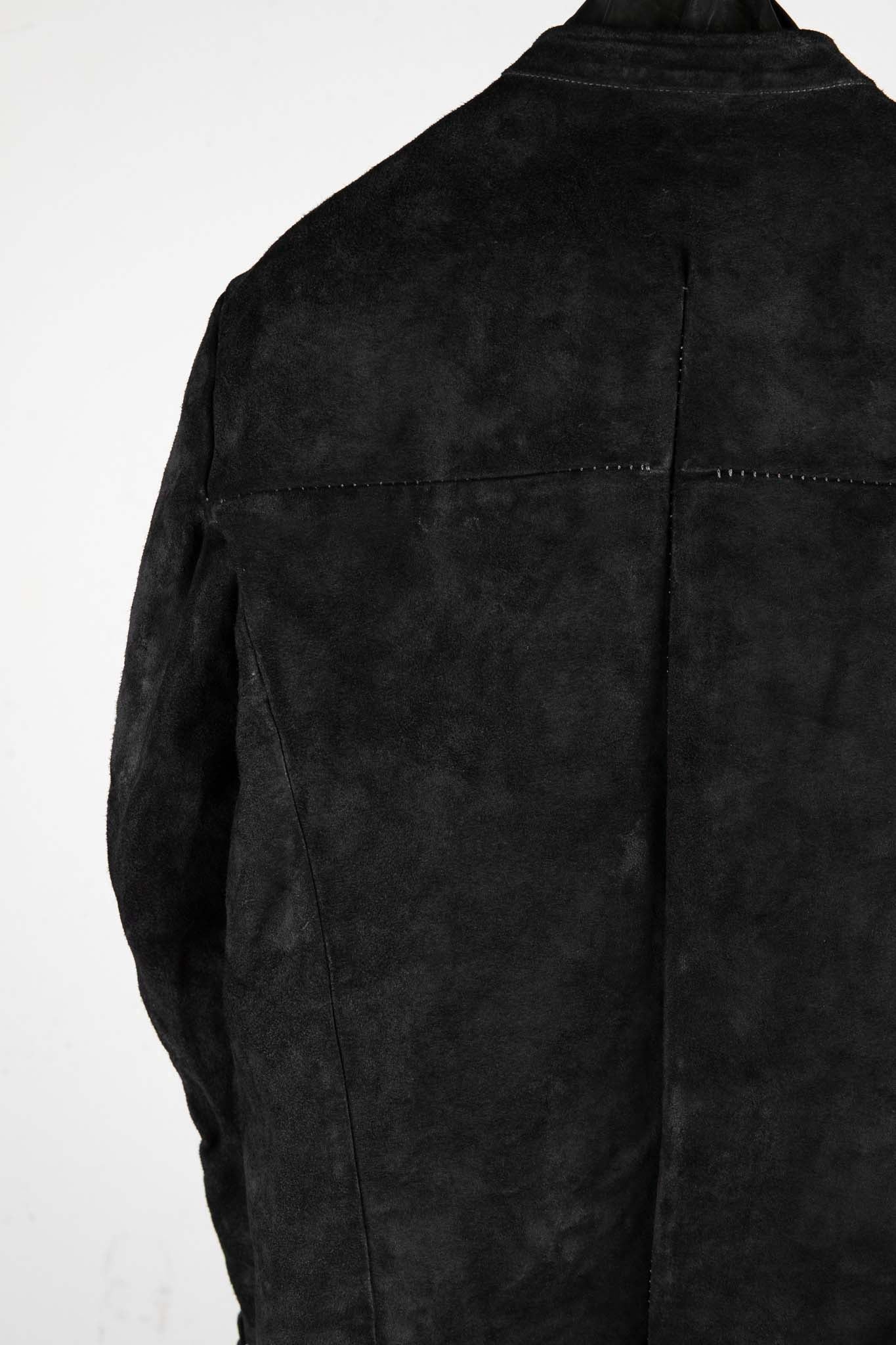 BUFFALO LEATHER STAND COLLAR MOTO UNLINED IM-1
