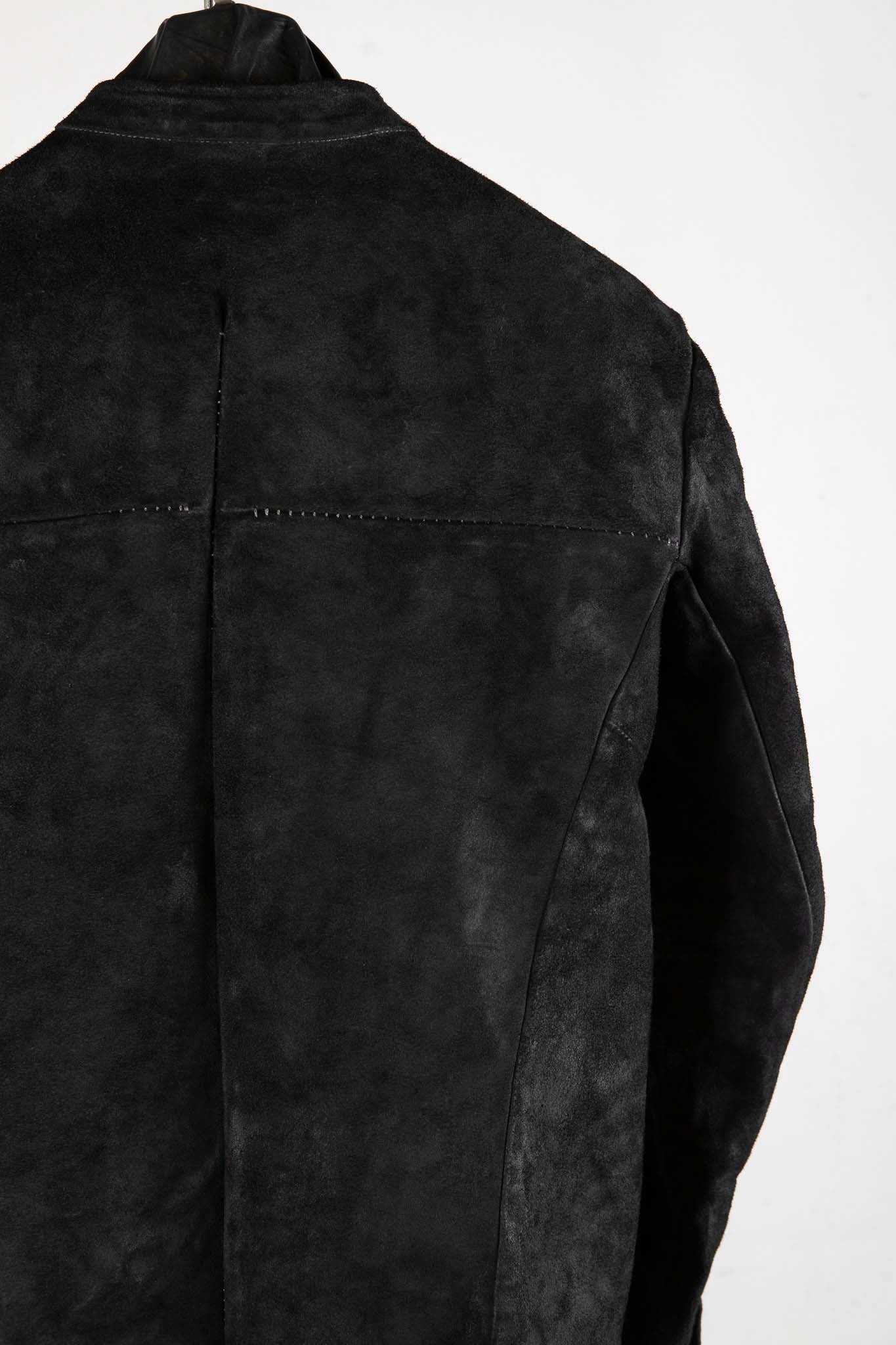 BUFFALO LEATHER STAND COLLAR MOTO UNLINED IM-1