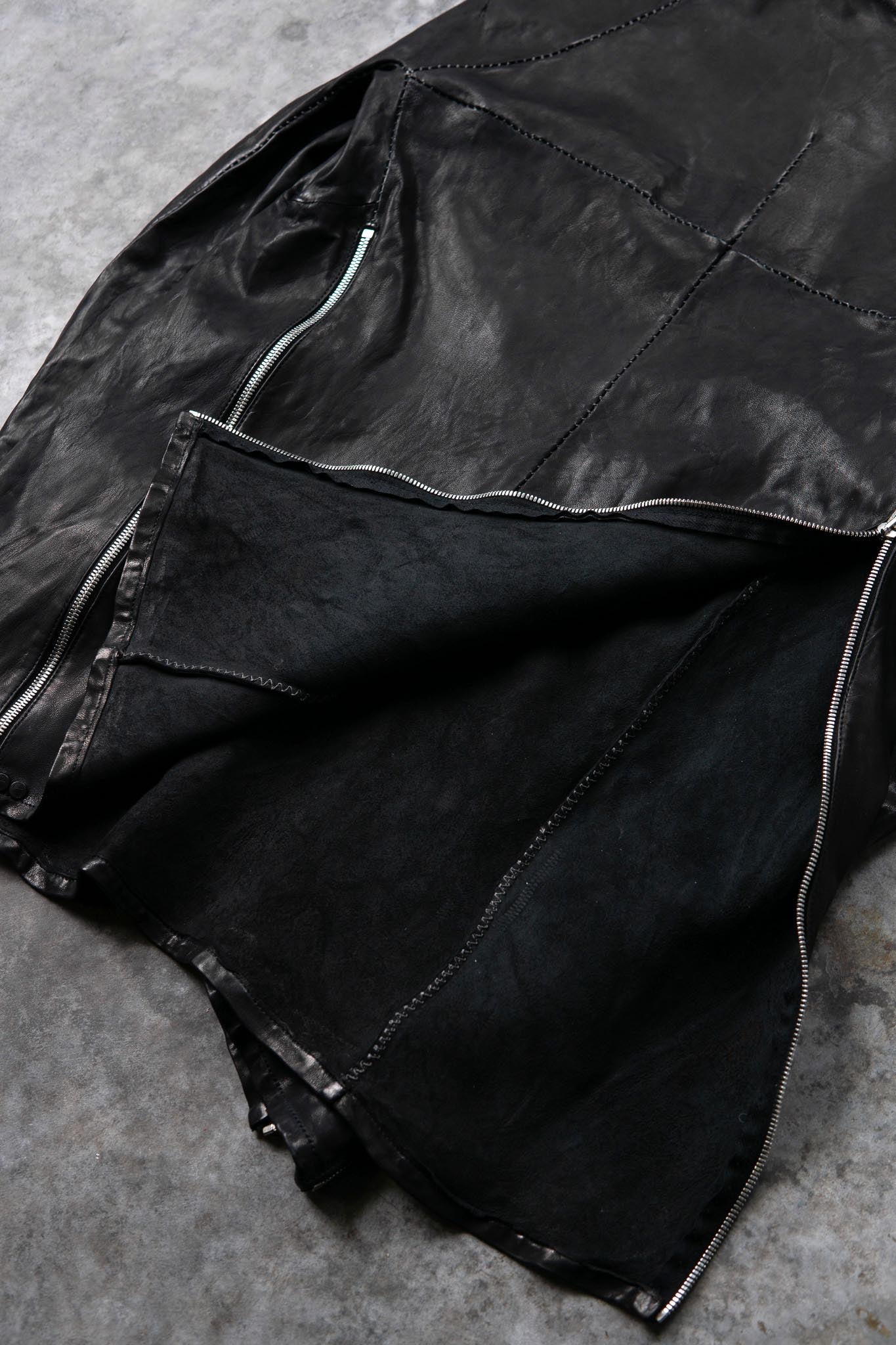 SHEEP LEATHER NO COLLAR PULL OVER MOTO IM-2 UNLINED