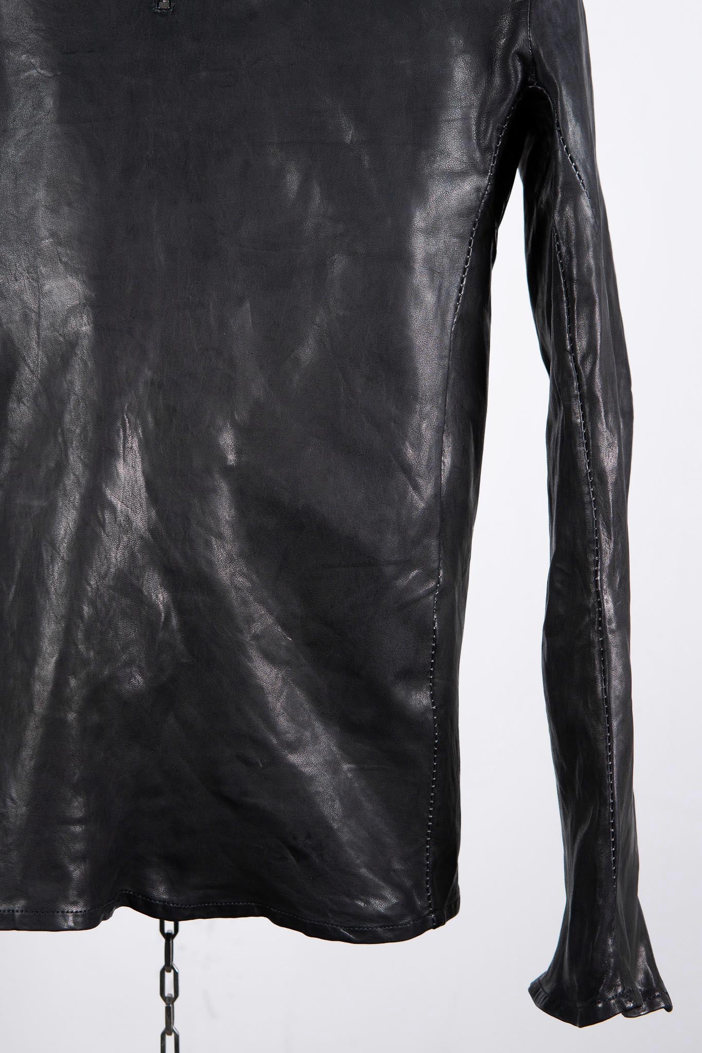 SHEEP LEATHER NO COLLAR PULL OVER MOTO IM-2 UNLINED