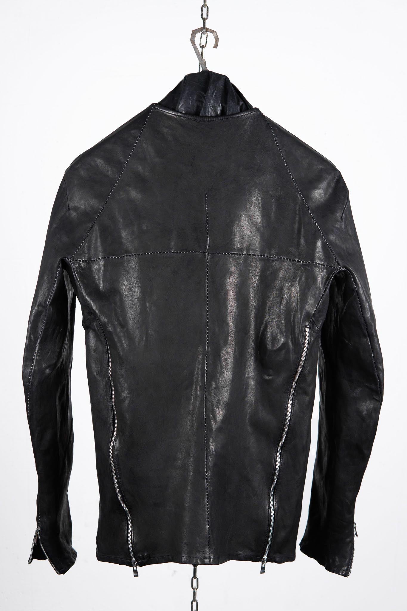 SHEEP LEATHER NO COLLAR PULL OVER MOTO IM-2 UNLINED