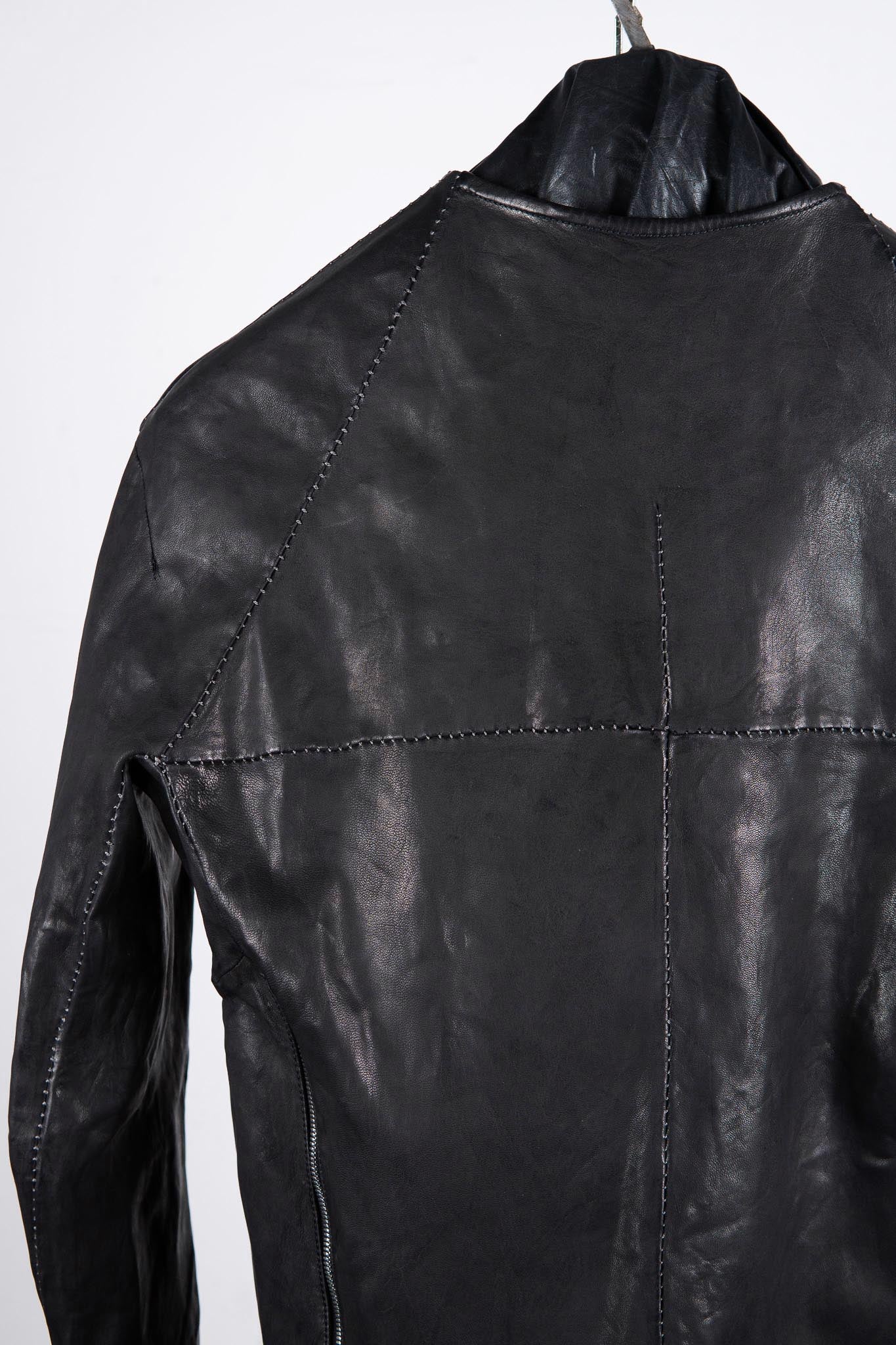 SHEEP LEATHER NO COLLAR PULL OVER MOTO IM-2 UNLINED
