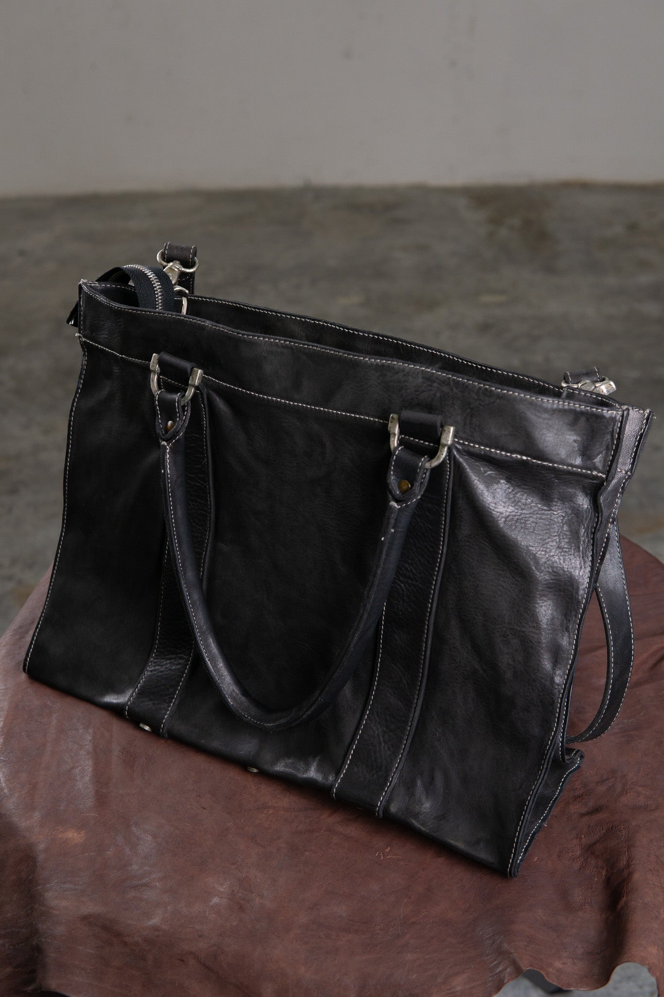 HORSE LEATHER BAG TOTE H-3