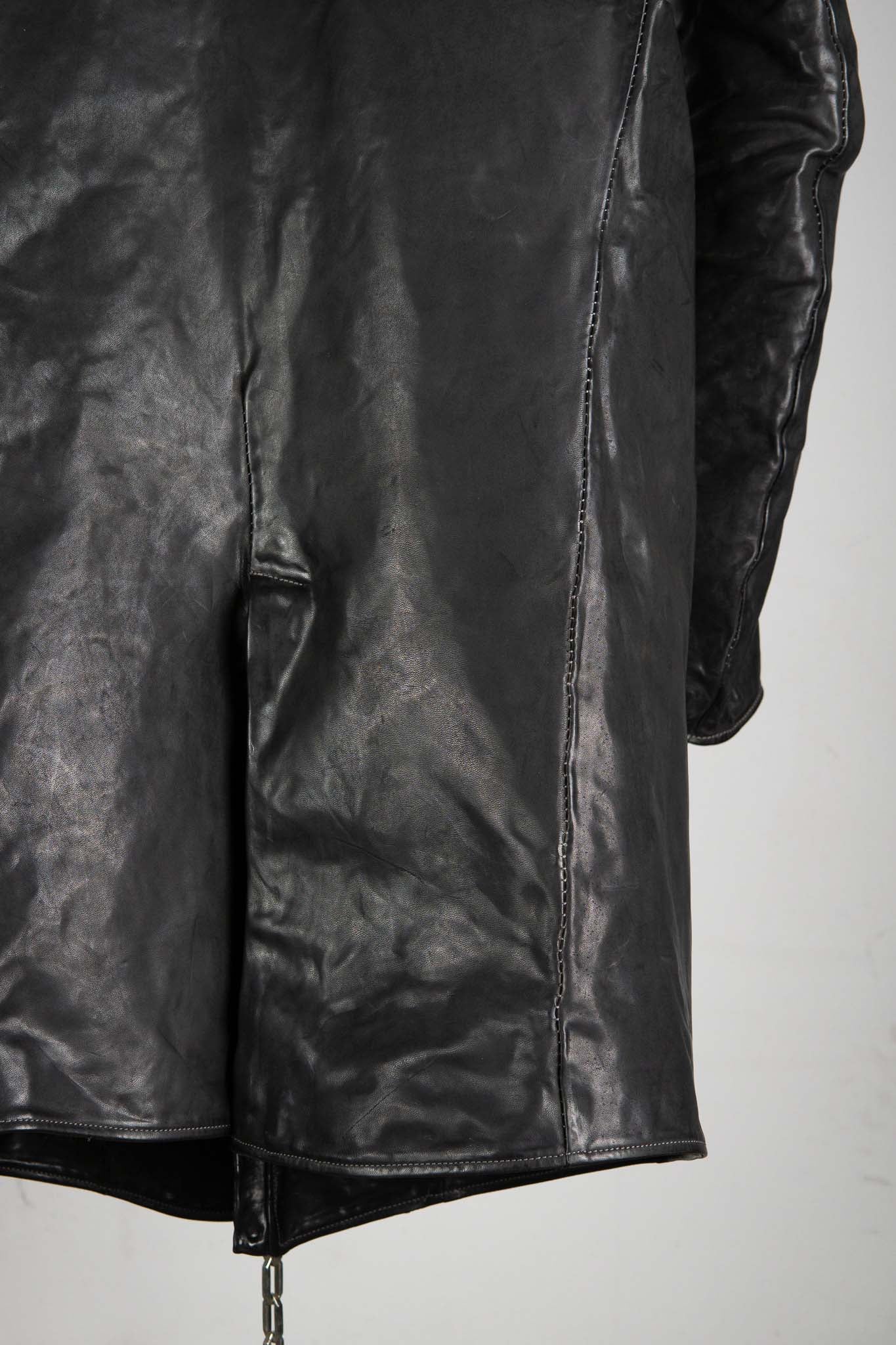 HORSE  LEATHER MILITARY COAT LINED MP-4