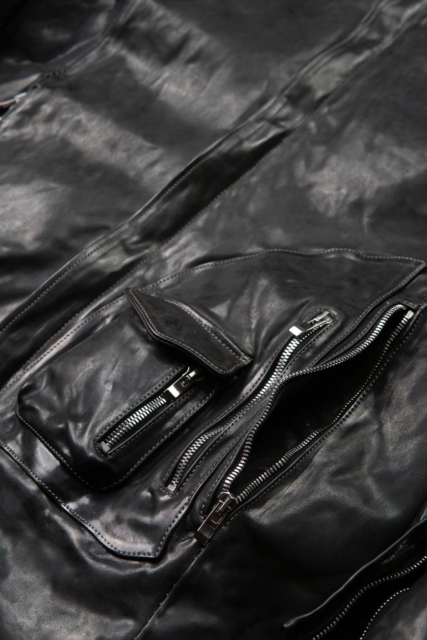 HORSE  LEATHER MILITARY COAT LINED MP-4