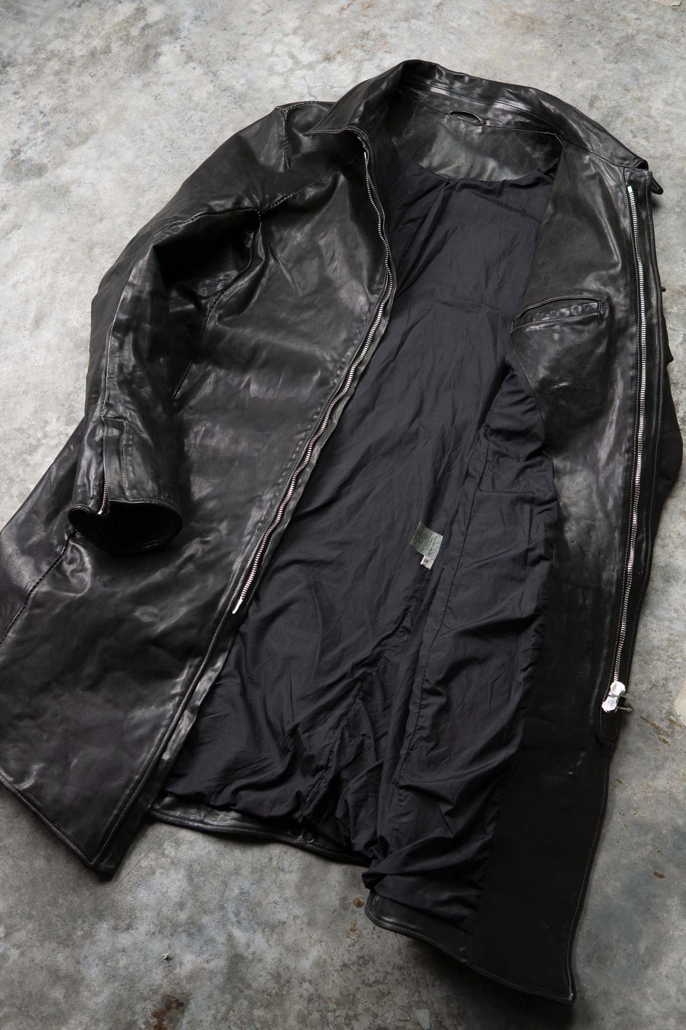 HORSE  LEATHER MILITARY COAT LINED MP-4