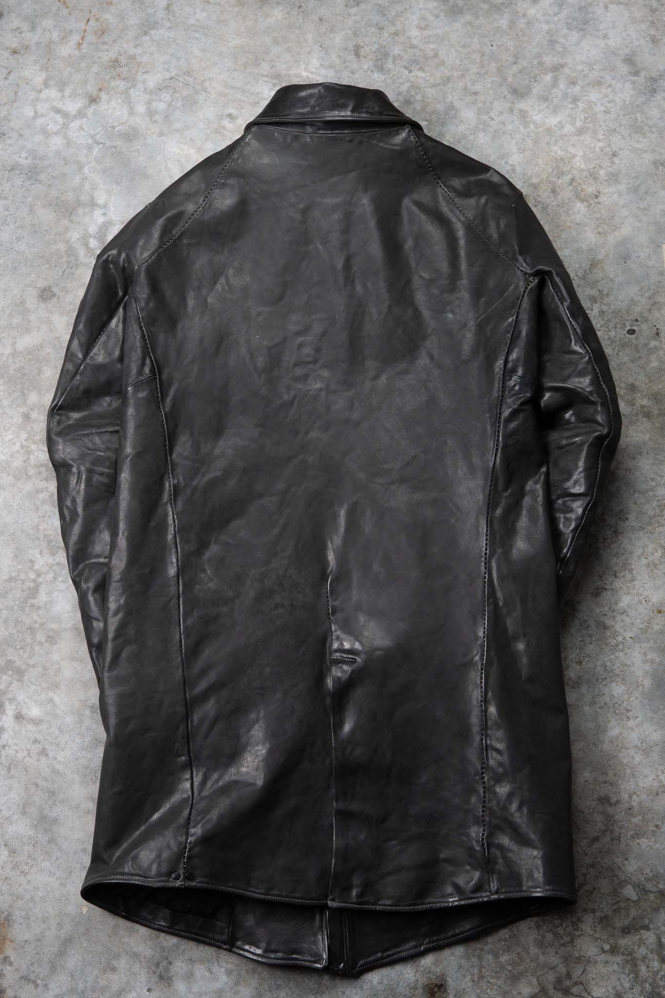 HORSE  LEATHER MILITARY COAT LINED MP-4