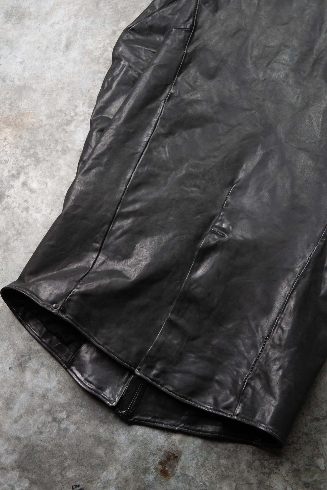 HORSE  LEATHER MILITARY COAT LINED MP-4