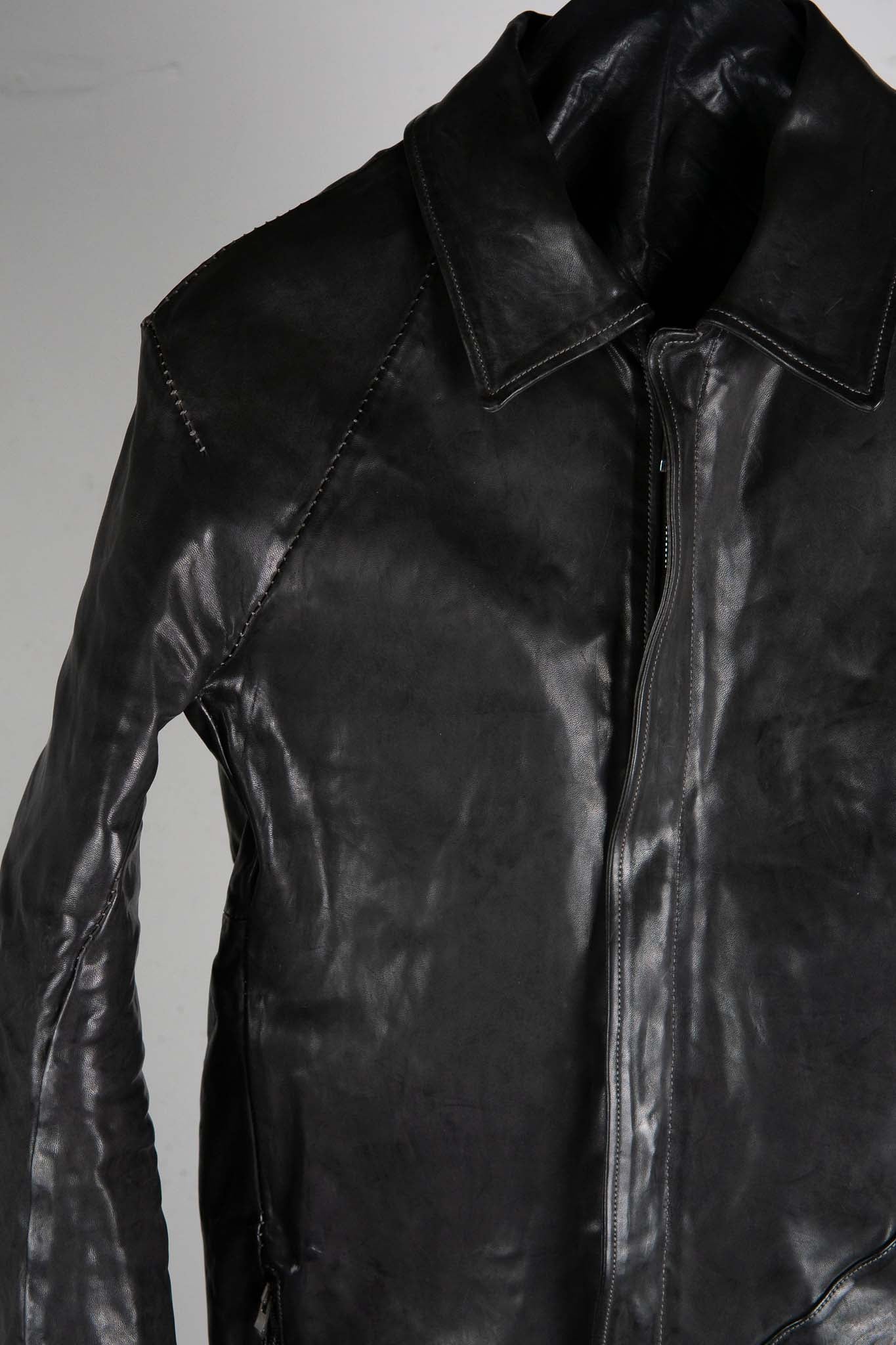 HORSE  LEATHER MILITARY COAT LINED MP-4