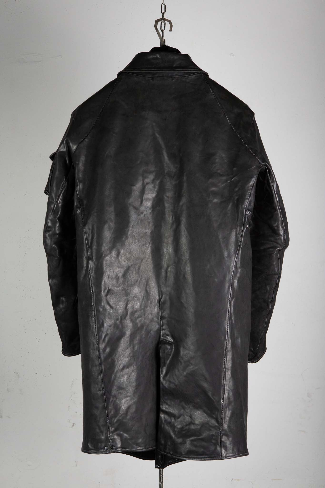 HORSE  LEATHER MILITARY COAT LINED MP-4