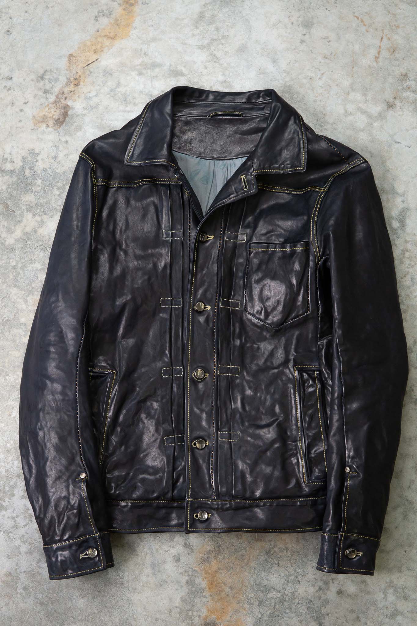 HORSE LEATHER JEAN JACKET JJ-4B LINED