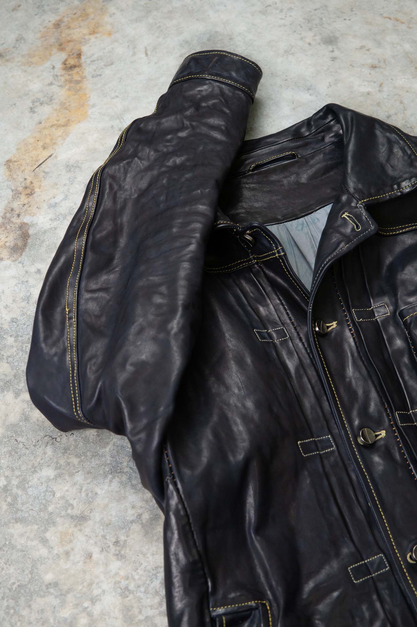 HORSE LEATHER JEAN JACKET JJ-4B LINED
