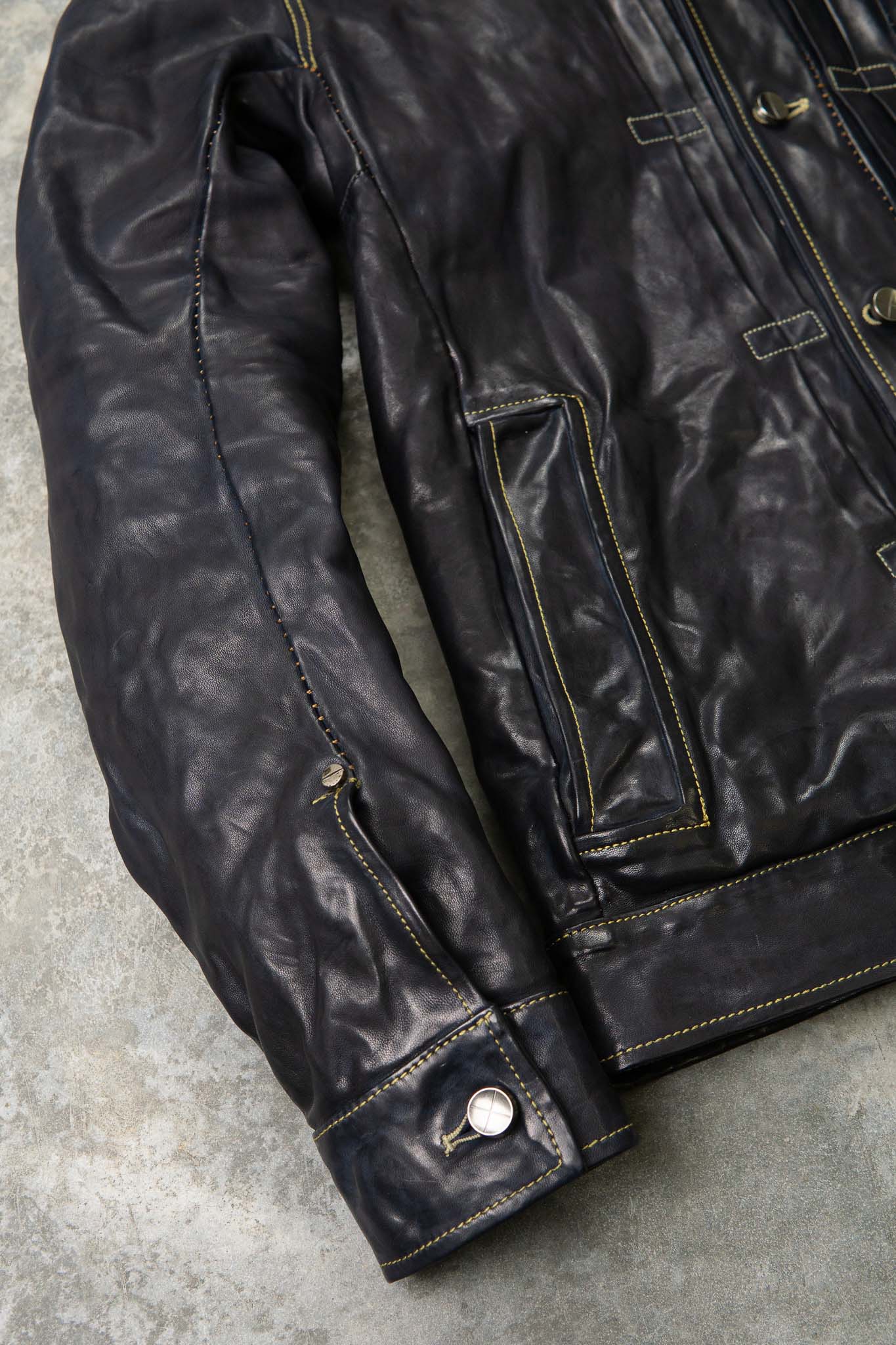 HORSE LEATHER JEAN JACKET JJ-4B LINED