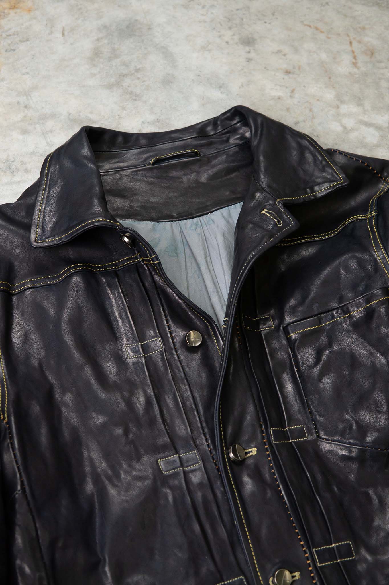 HORSE LEATHER JEAN JACKET JJ-4B LINED