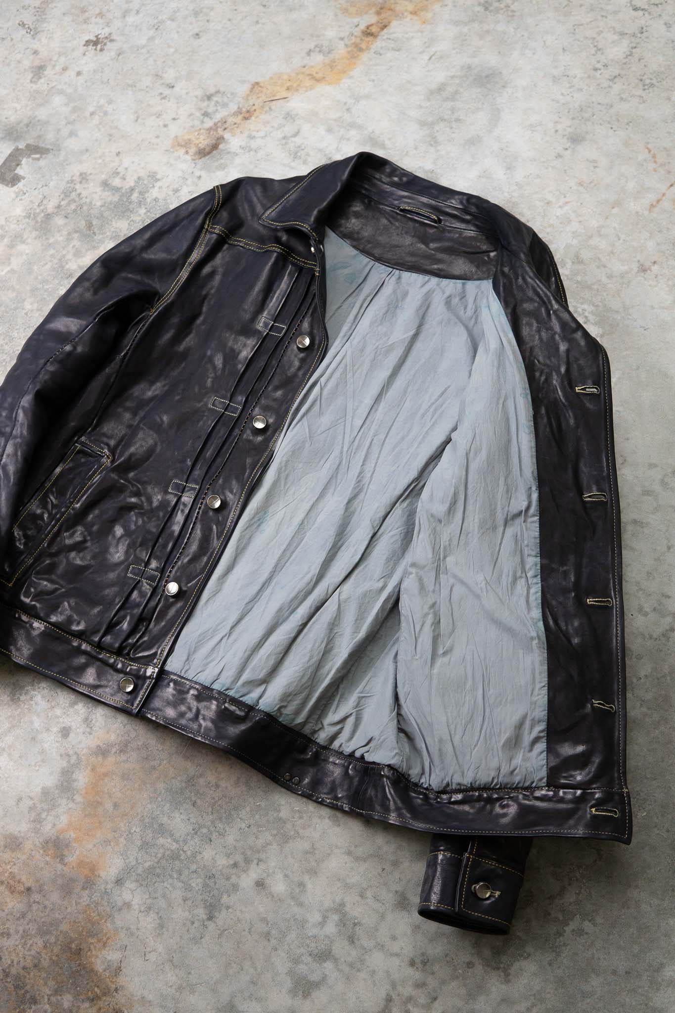 HORSE LEATHER JEAN JACKET JJ-4B LINED