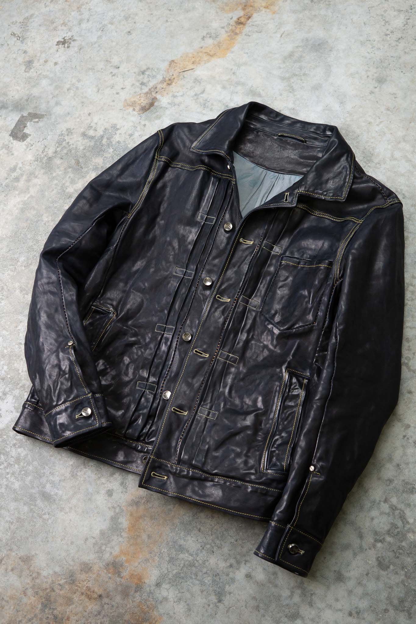 HORSE LEATHER JEAN JACKET JJ-4B LINED