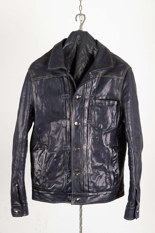 HORSE LEATHER JEAN JACKET JJ-4B LINED