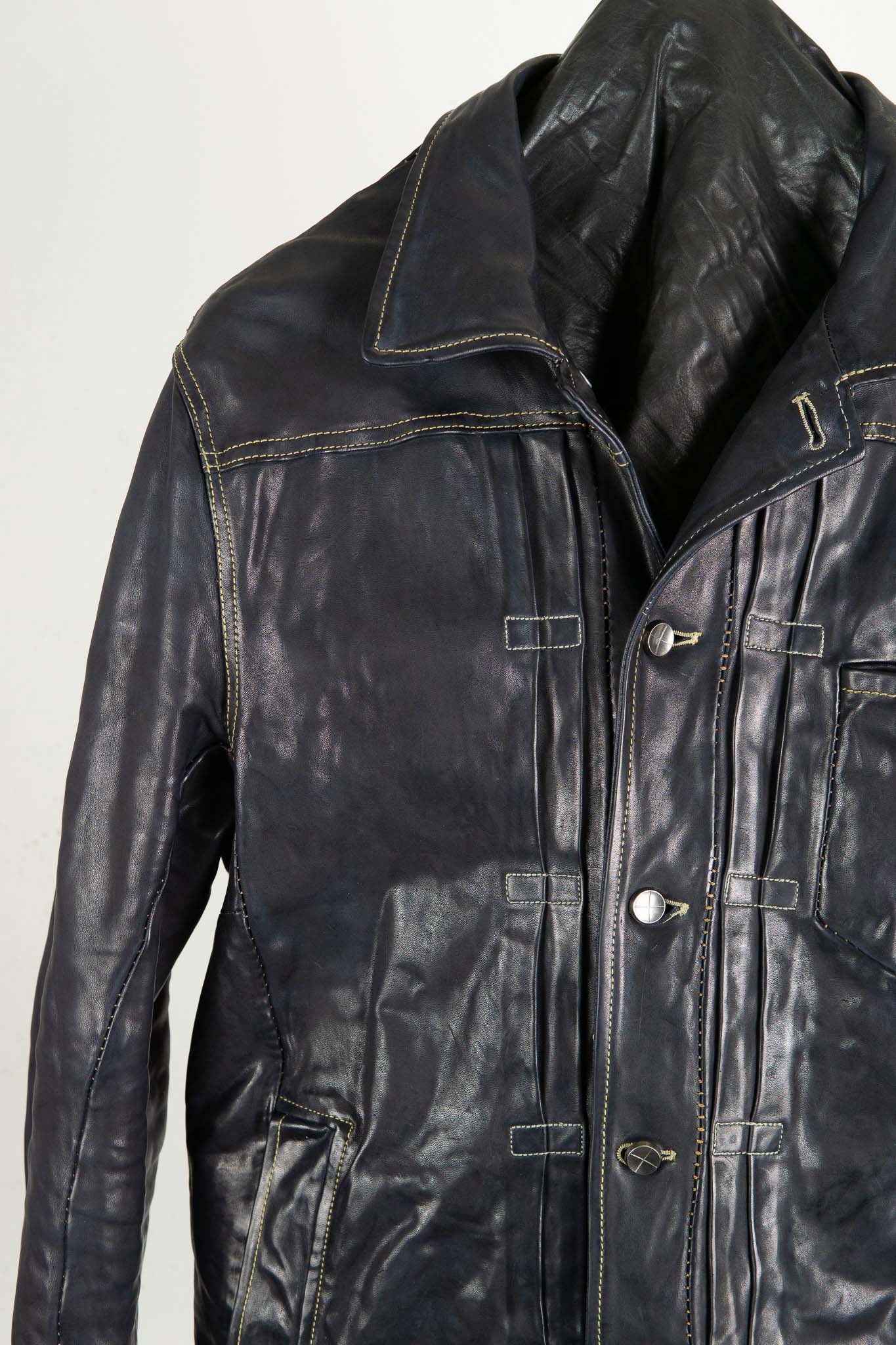 HORSE LEATHER JEAN JACKET JJ-4B LINED