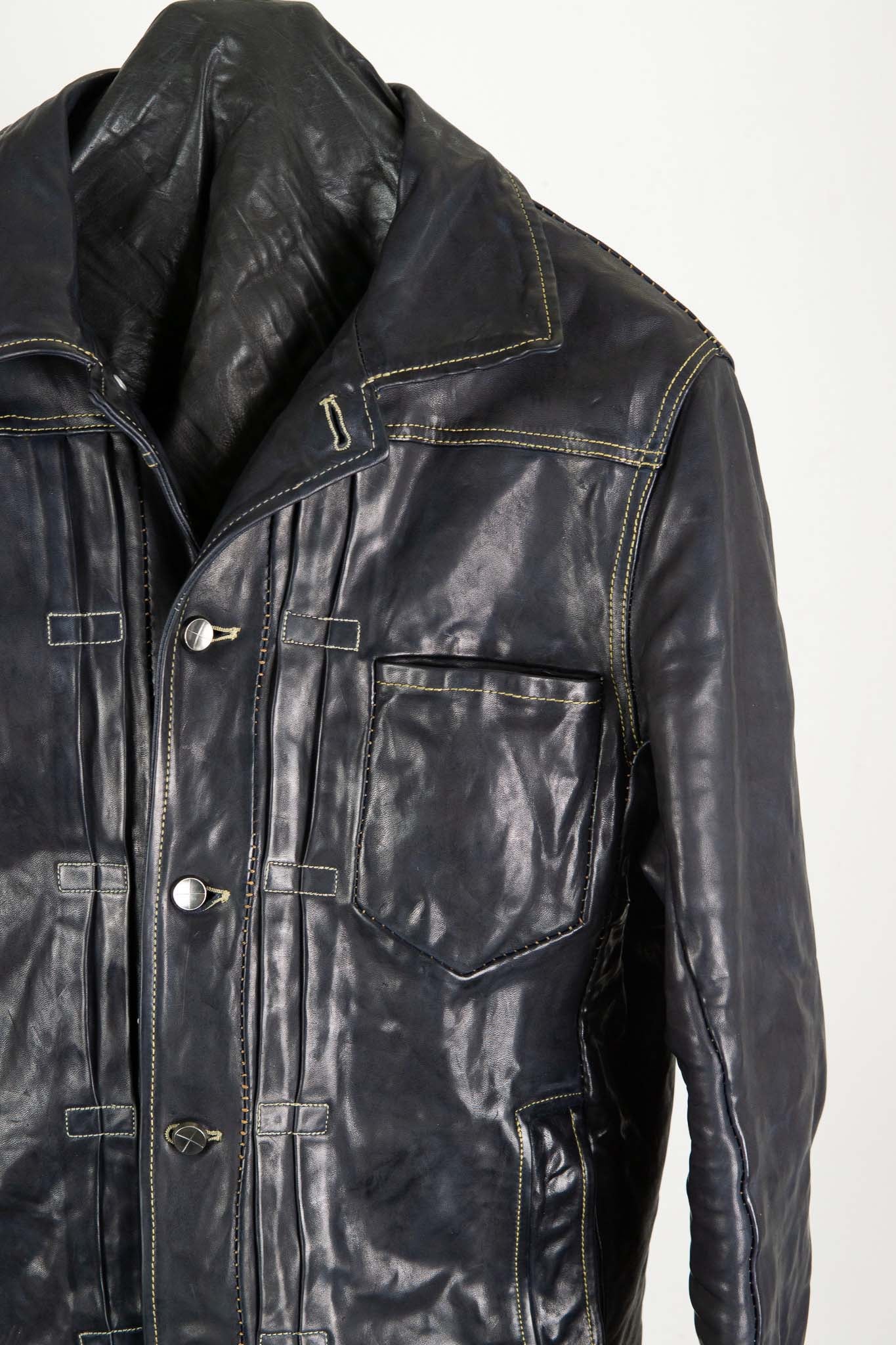 HORSE LEATHER JEAN JACKET JJ-4B LINED