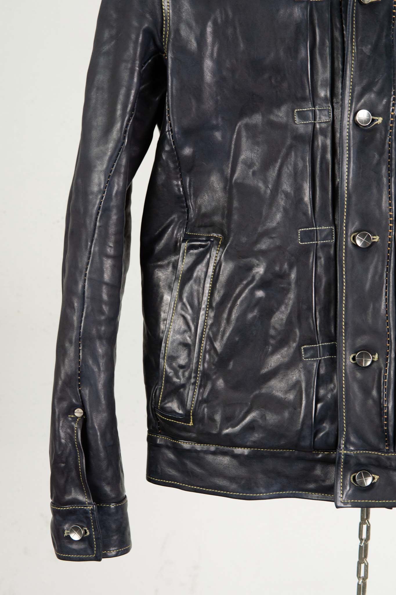 HORSE LEATHER JEAN JACKET JJ-4B LINED