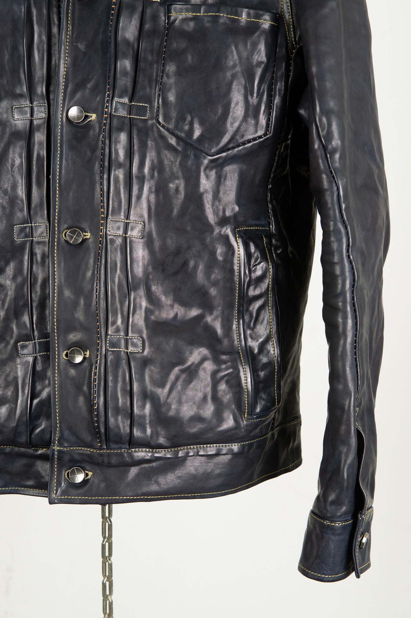 HORSE LEATHER JEAN JACKET JJ-4B LINED