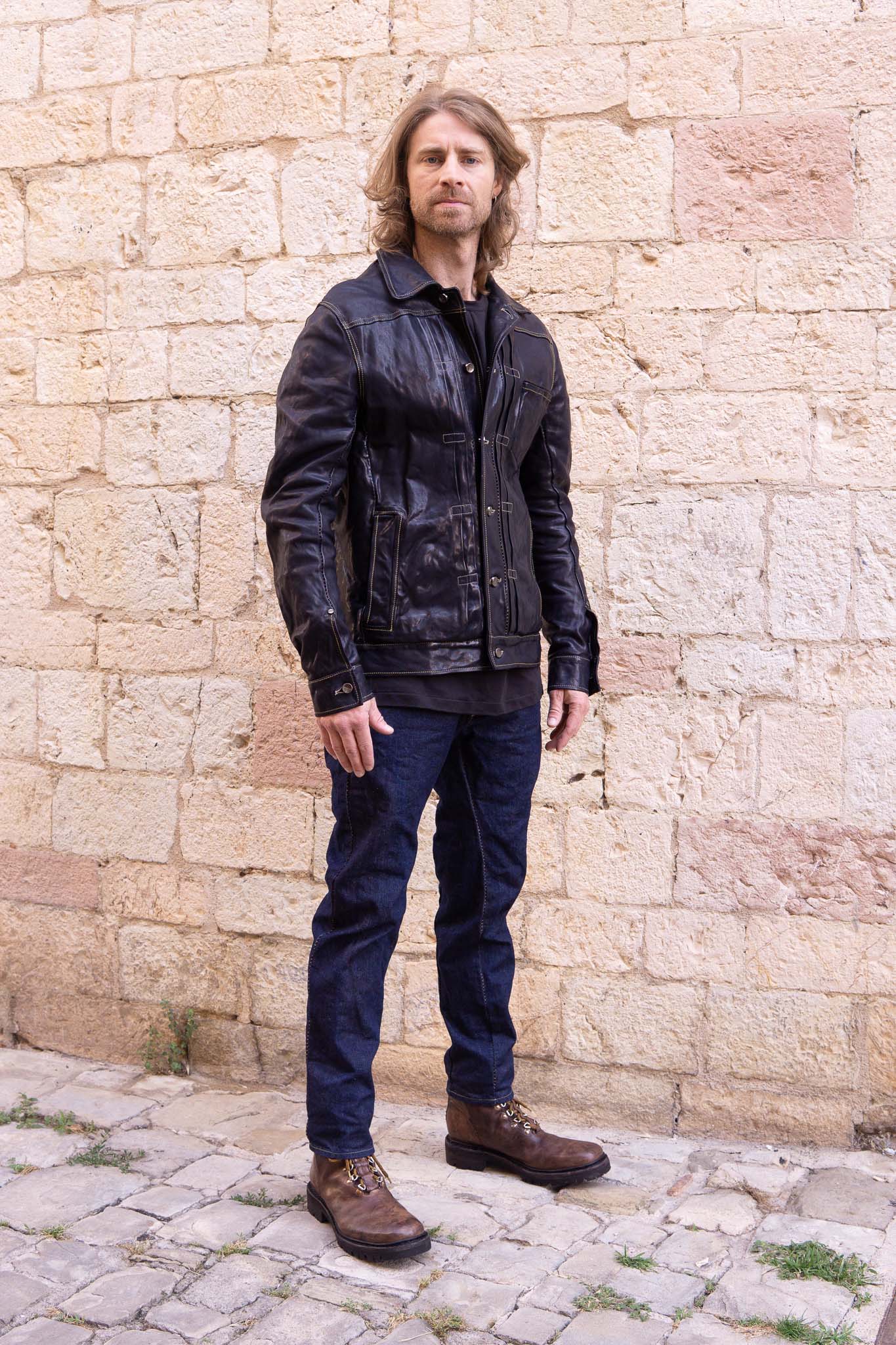 HORSE LEATHER JEAN JACKET JJ-4B LINED