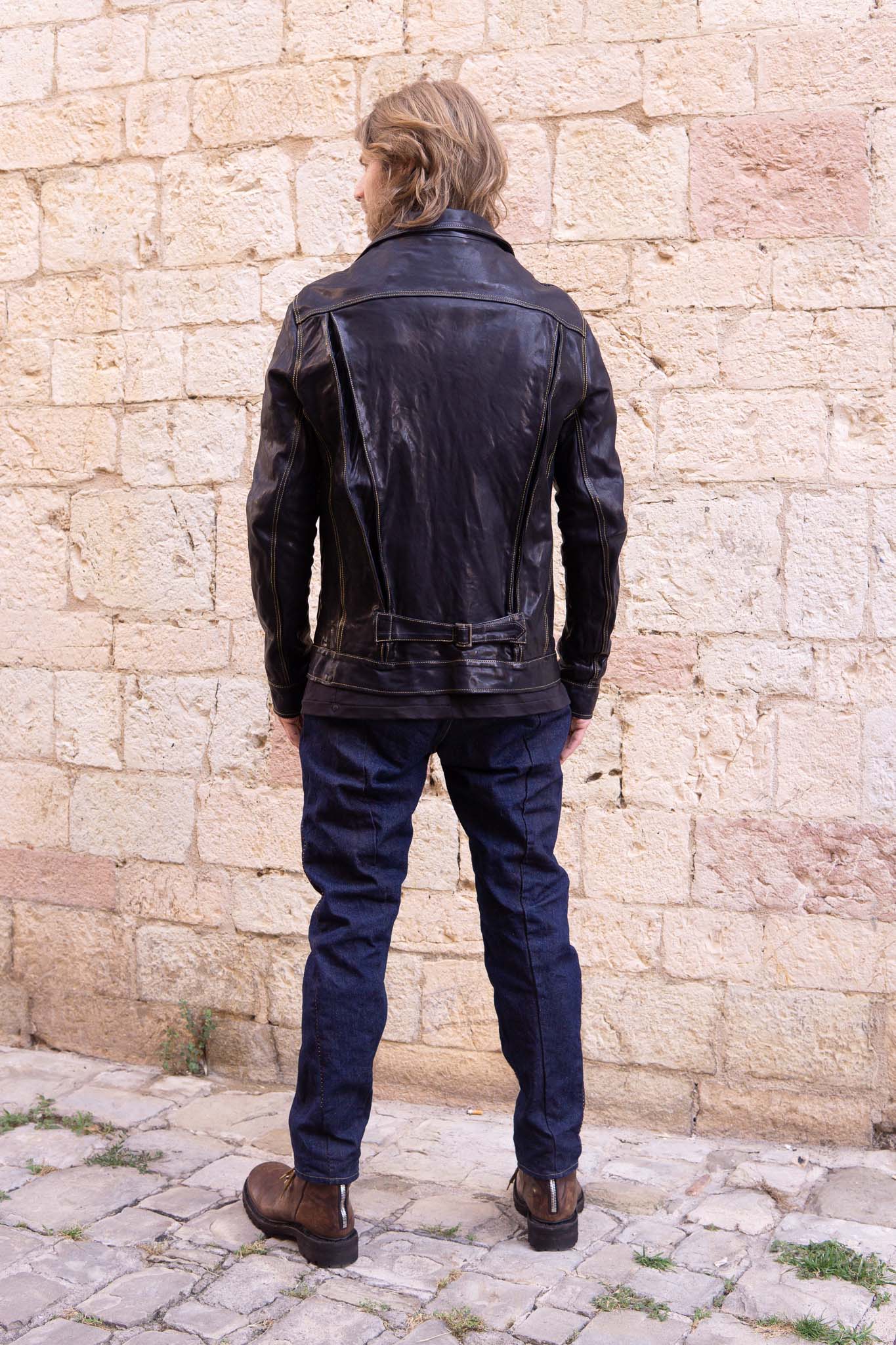 HORSE LEATHER JEAN JACKET JJ-4B LINED