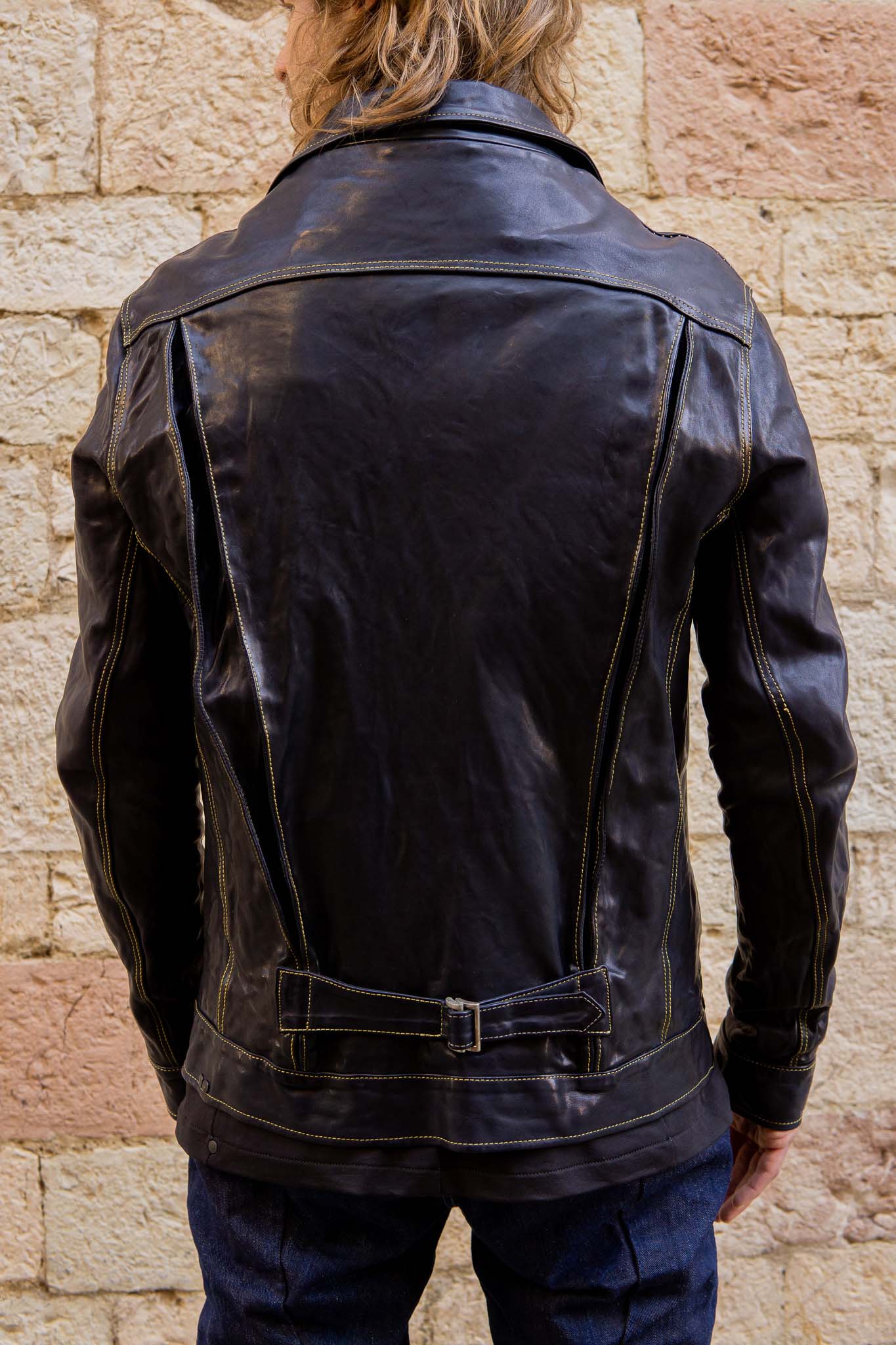 HORSE LEATHER JEAN JACKET JJ-4B LINED