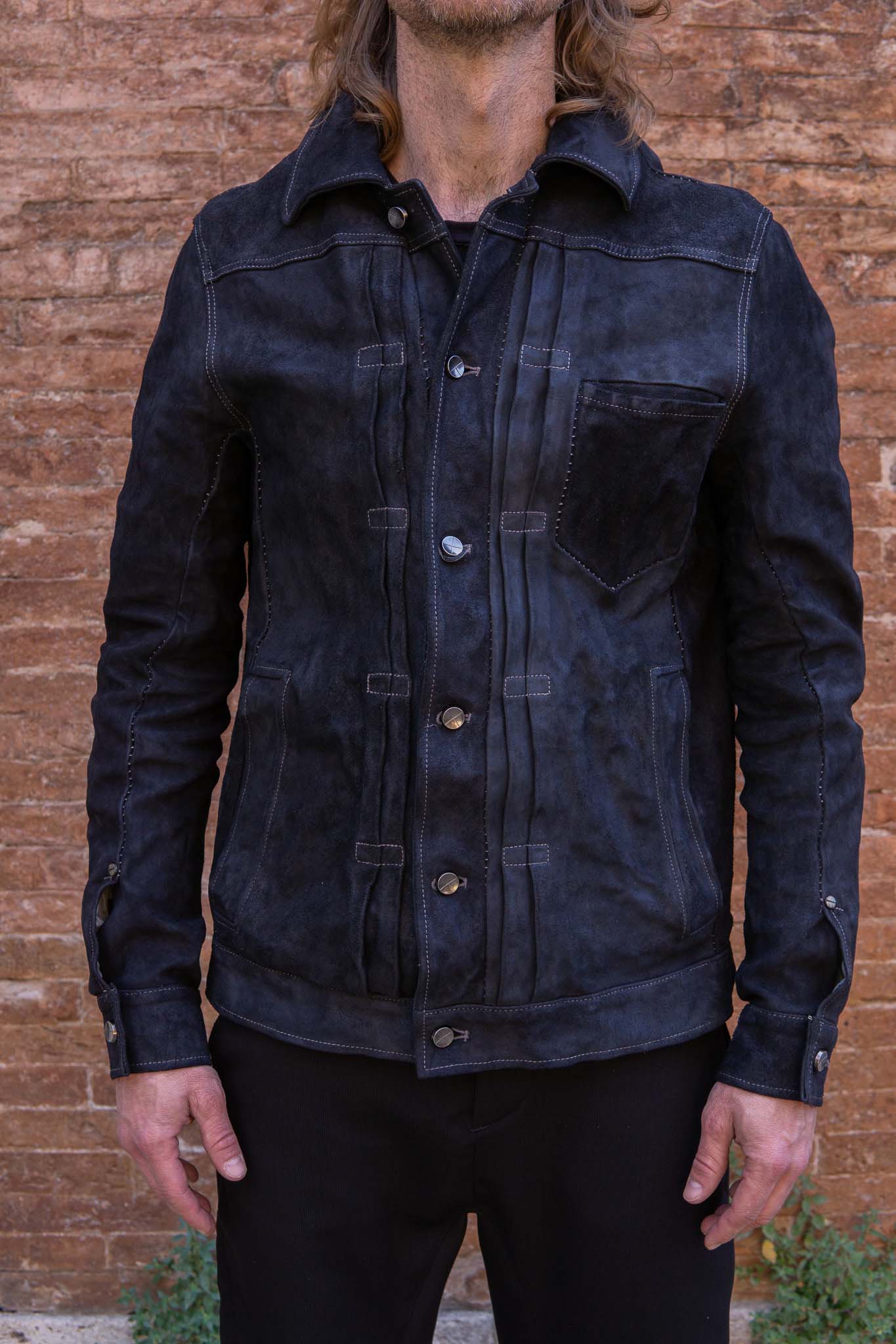 HORSE LEATHER JEAN JACKET JJ-4B LINED
