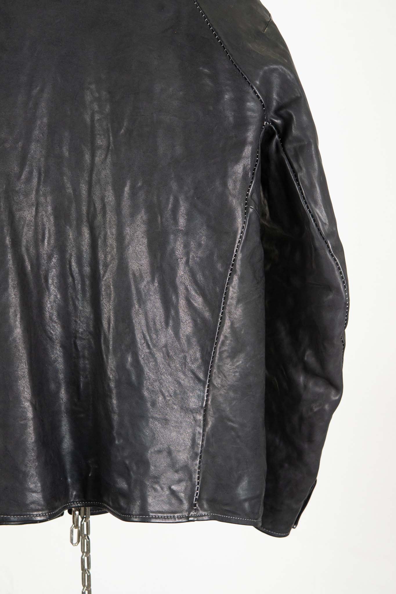 HORSE LEATHER SHIRT COLLAR  BLOUSON   MB-6 LINED