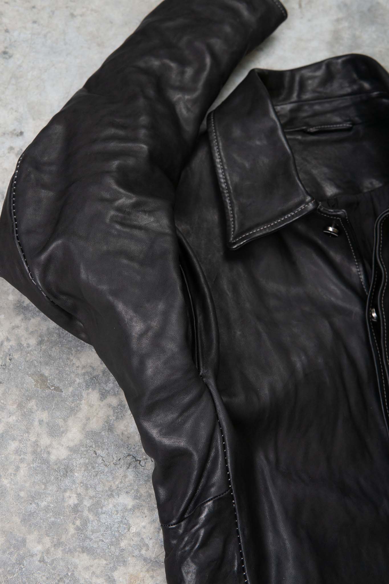 HORSE LEATHER SHIRT COLLAR  BLOUSON   MB-6 LINED