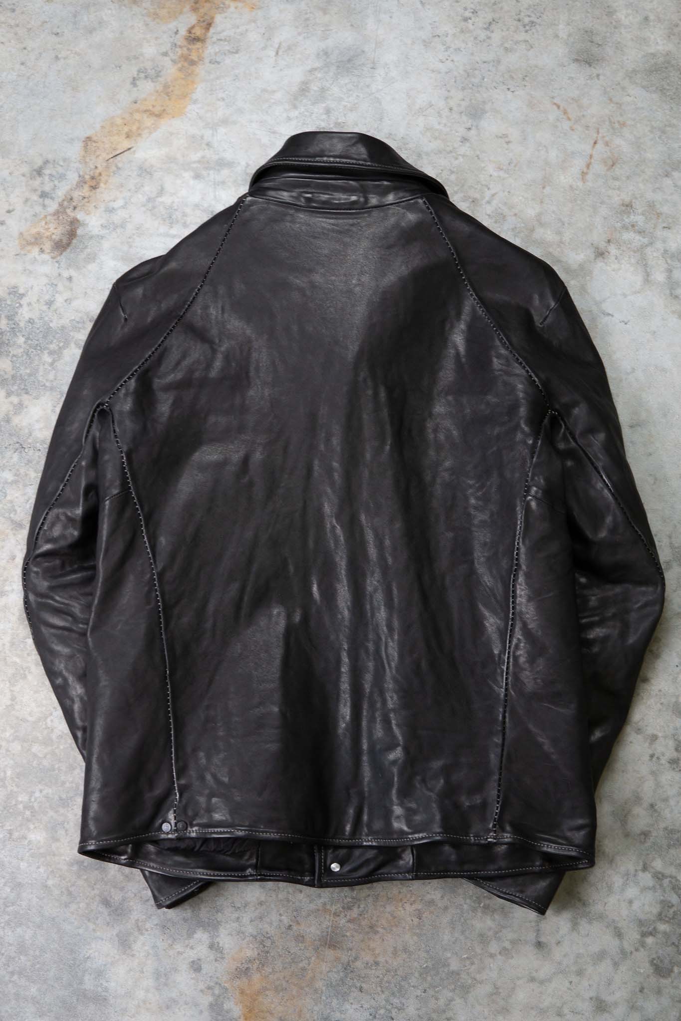 HORSE LEATHER SHIRT COLLAR  BLOUSON   MB-6 LINED