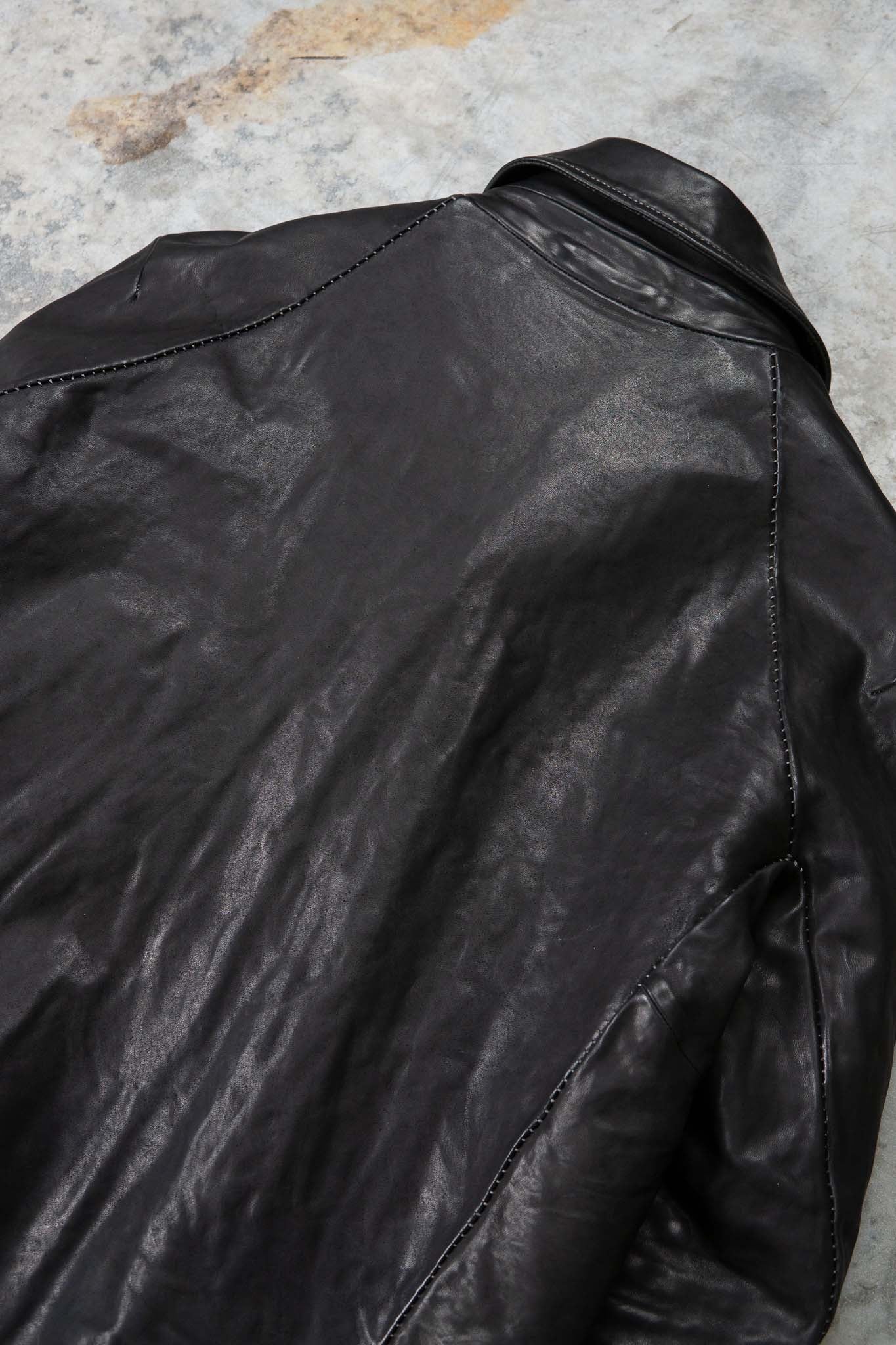 HORSE LEATHER SHIRT COLLAR  BLOUSON   MB-6 LINED